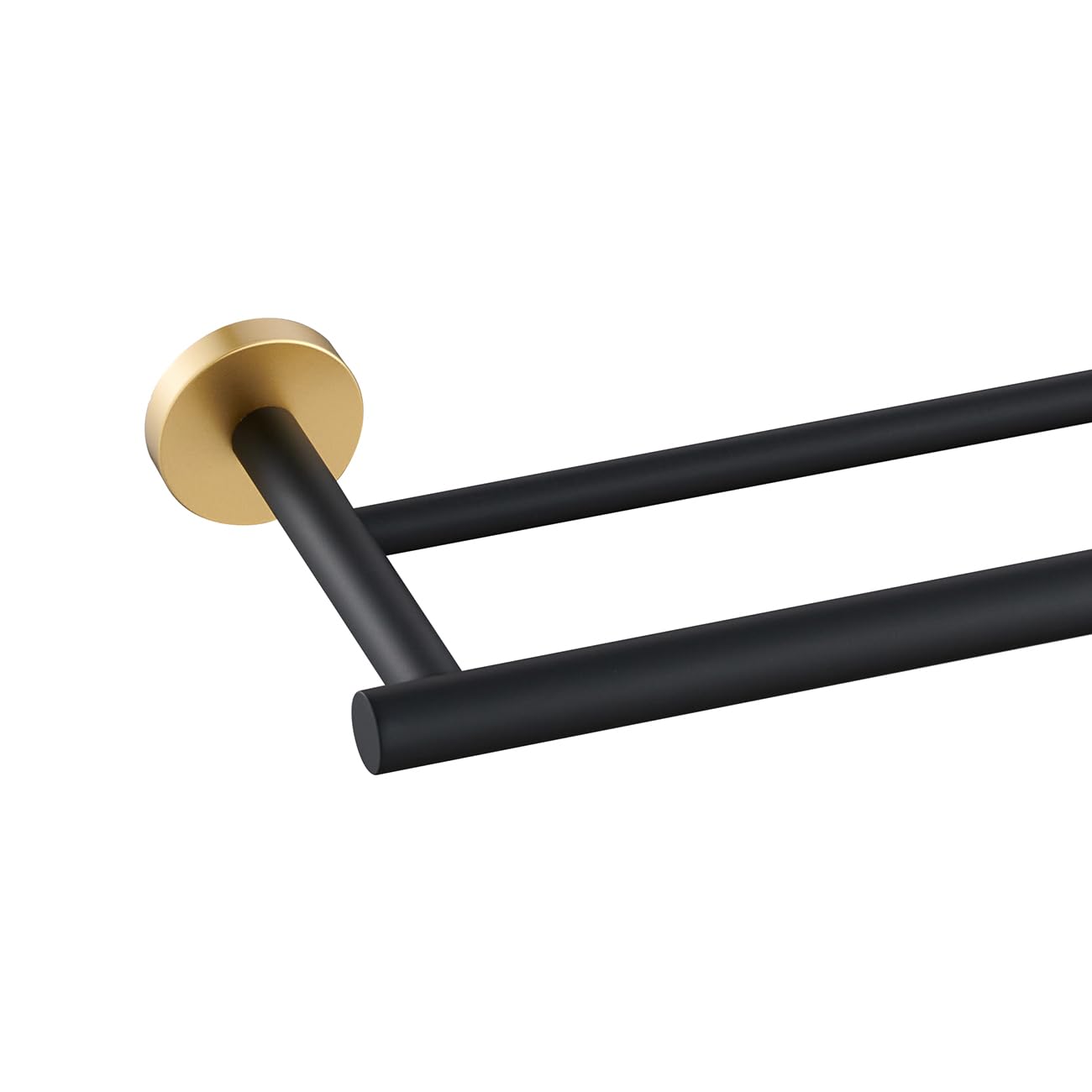 Miyili 30-Inch Double Towel Bar - SUS 304 Stainless Steel Bathroom Towel Rack Holder - Wall Mount Black & Gold (A01BG75B) - Perfect for Bathroom, Spa, and Hotel Decor