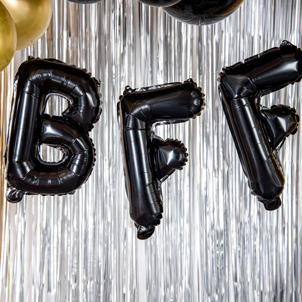 Balloonify Black Mylar Letter F Balloon - 16 Inch, 1 Count Box - Perfect for Birthday Parties, Baby Showers & Graduation Decorations