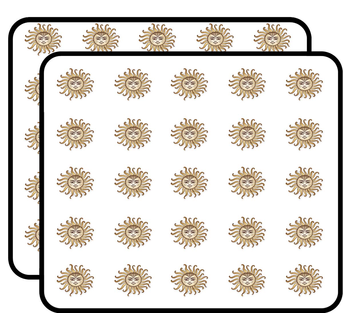 Sun Celestial Beautiful Mandala Sticker Pack for Scrapbooking, DIY Crafts, Bullet Journals - 50pcs Vibrant Decals for Calendars, Kids Arts, Photo Albums | Perfect for Home Decor, Gift Wrapping & Planner Embellishment