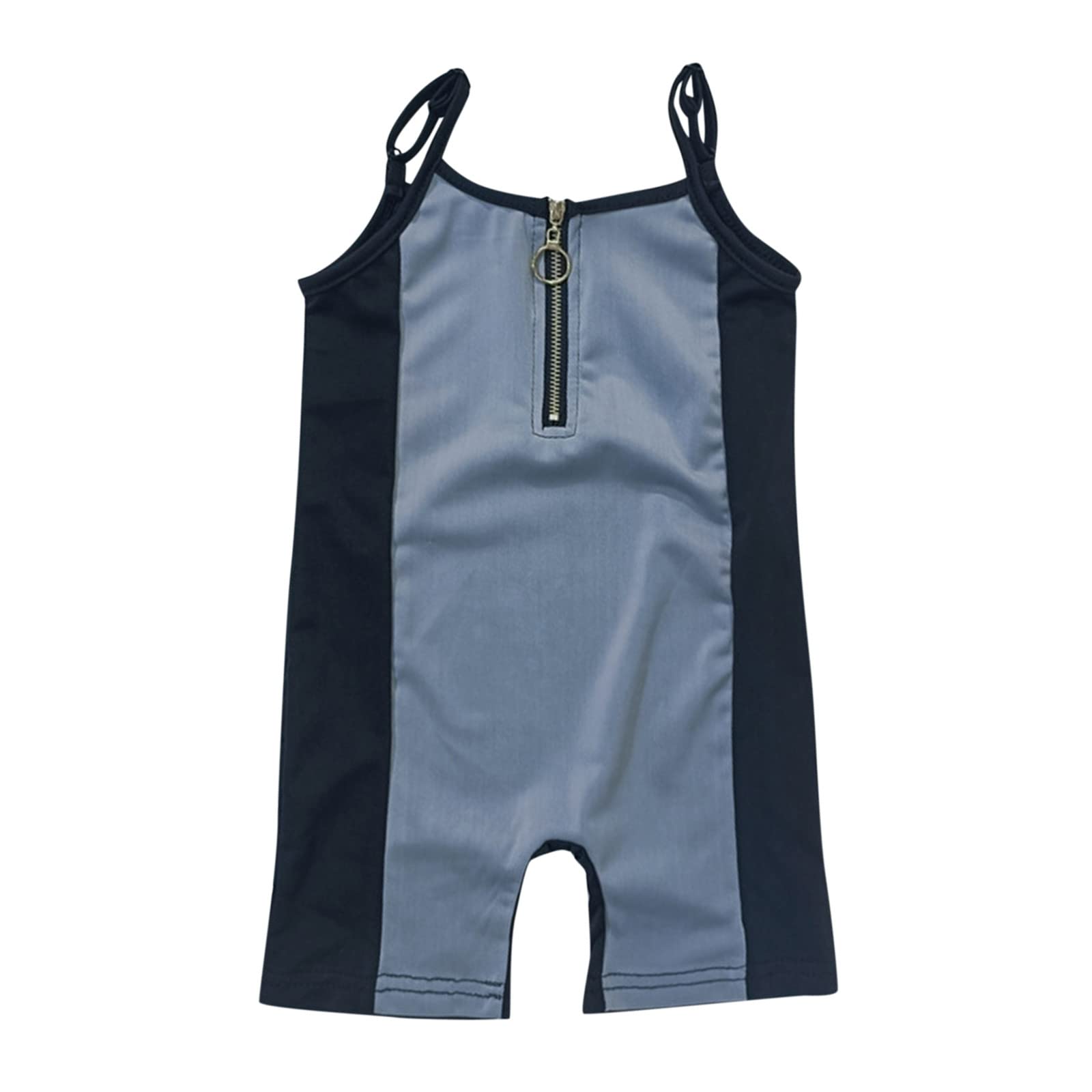 Girls' Patchwork Sleeveless Jumpsuit Playsuit - Toddler & Baby Summer Beach Outfit for Kids | Perfect for Playdates, Pool Parties & Seaside Adventures