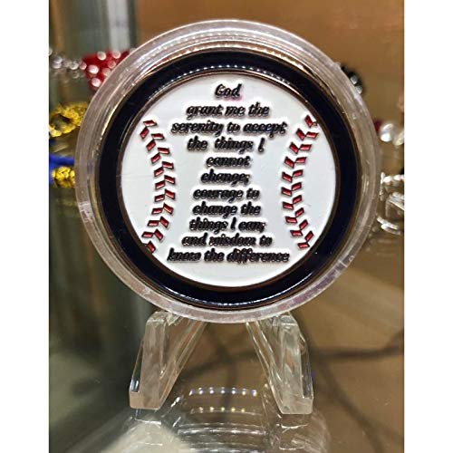 5 Year AA Medallion Pinstripe Sobriety Chip with Coin Holder - Alcoholics Anonymous Recovery Token for Milestone Celebrations & 12-Step Meetings