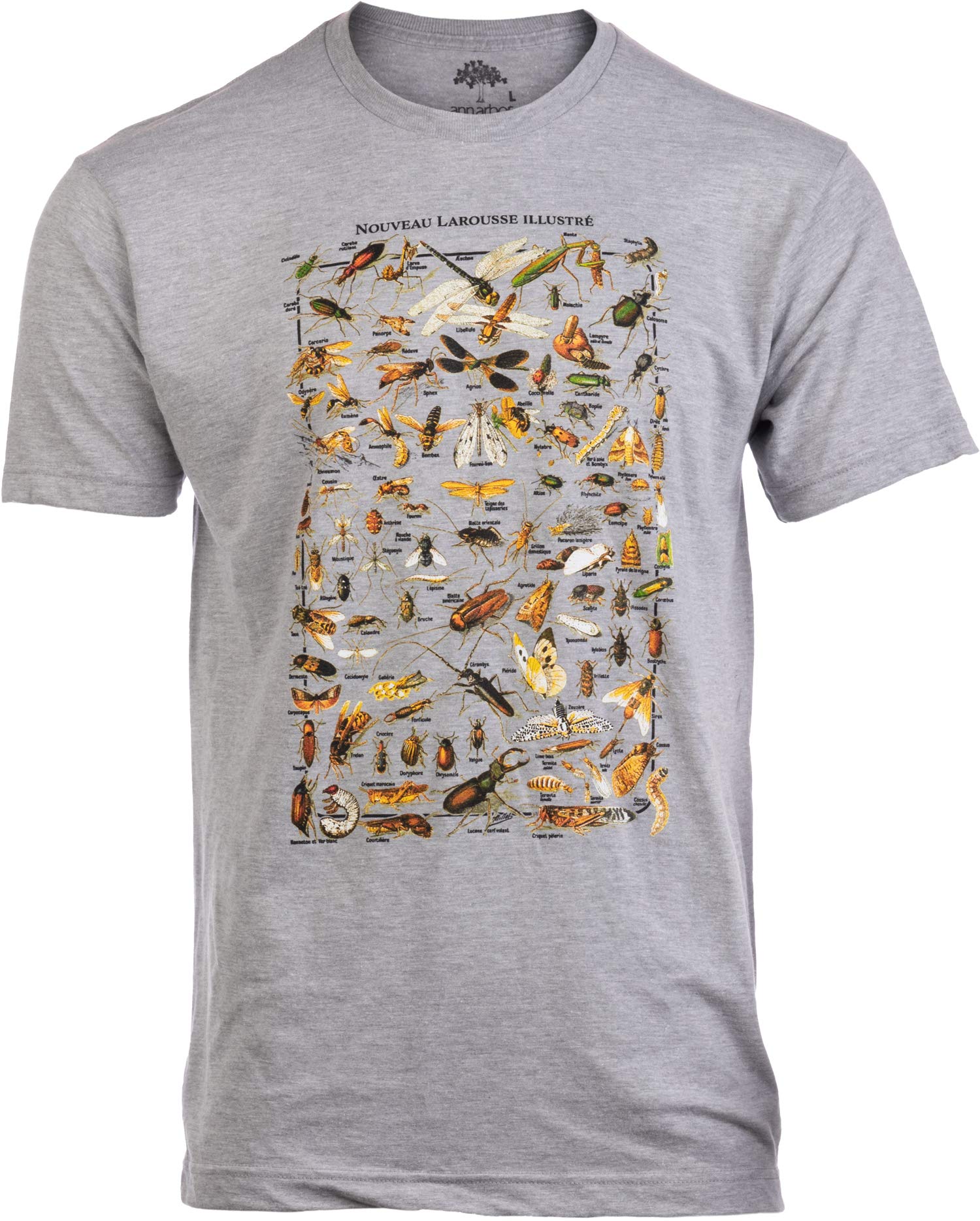 Vintage Insect Art T-Shirt - Cool Bug Beetle Flies Bees Design for Science Teachers & Biology Lovers (Adult XL) - Perfect for Classrooms, Nature Enthusiasts & Entomology Gifts
