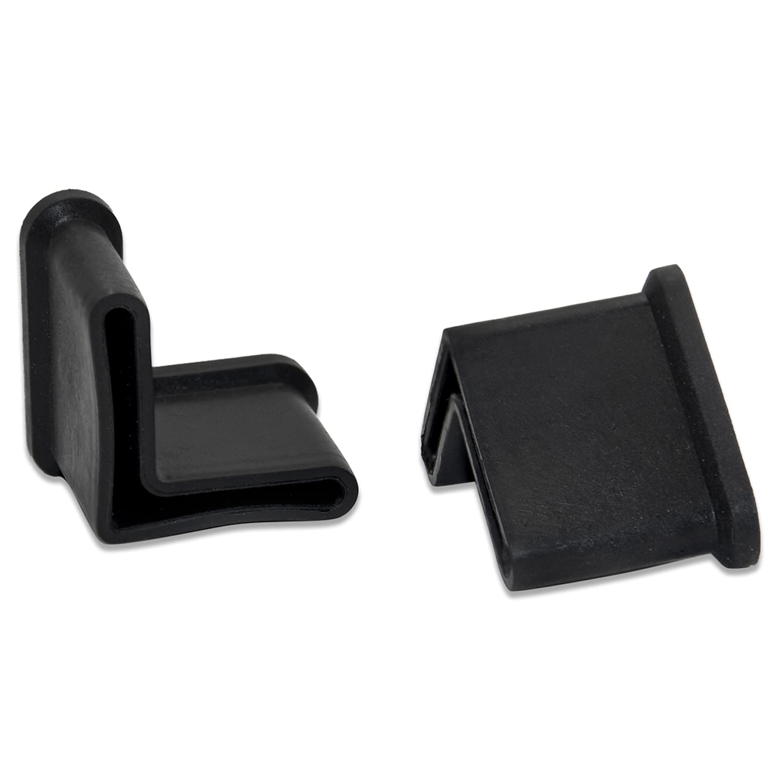 Flexible PVC L-Shaped Iron Shelving Leg Floor Protectors - Black Chair Leg End Caps (10PCS, 1-3/16