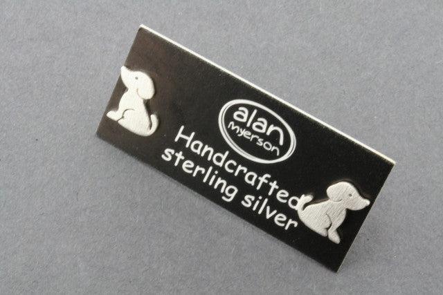 Sterling Silver Puppy Stud Earrings - Cute & Dainty Dog Jewelry for Everyday Wear & Gifts