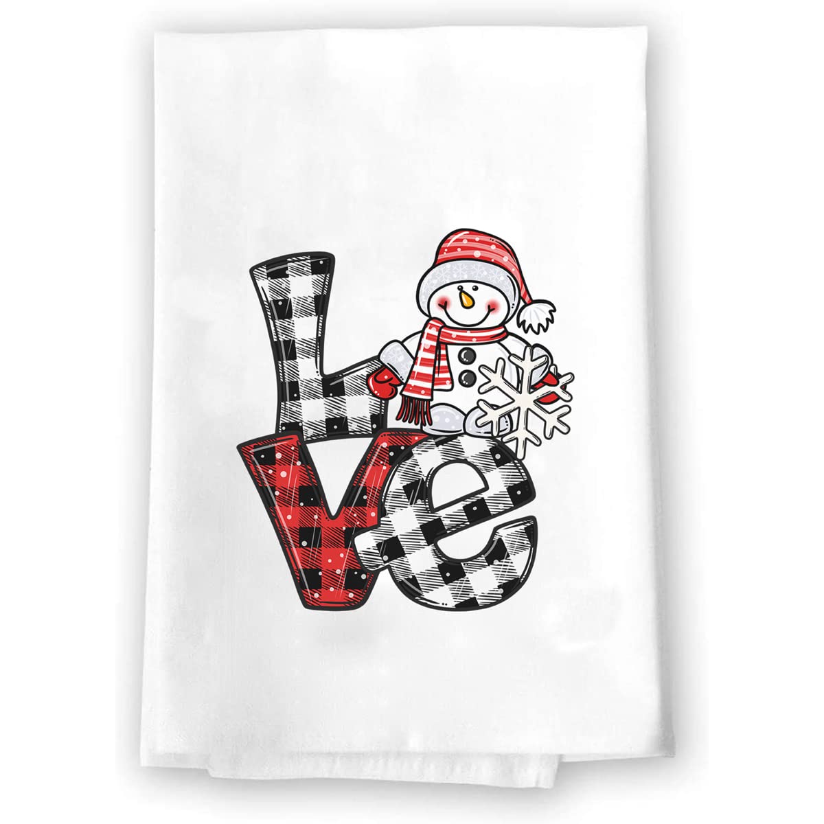 Christmas Snowflake Hand Towels - Holiday Kitchen & Bath Decor - White Winter Home Decorations - Perfect for Xmas Gifts & Seasonal Home Styling