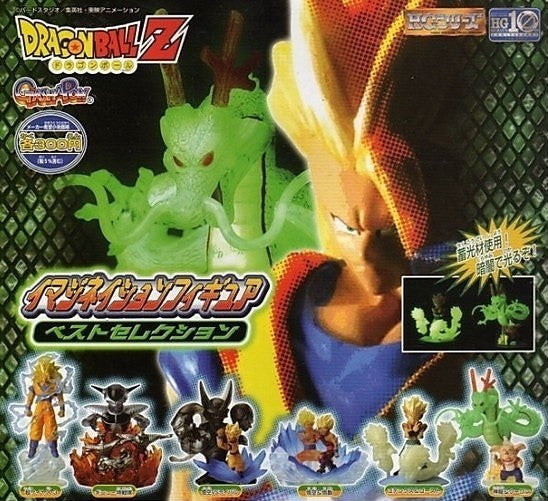 Bandai Dragon Ball Z DBZ Gashapon Imagination Best Selection 6 Trading Figure Set - Anime Collectible Action Figures for Display & Gifts - Perfect for Fans, Home Decor, and Gaming Setups