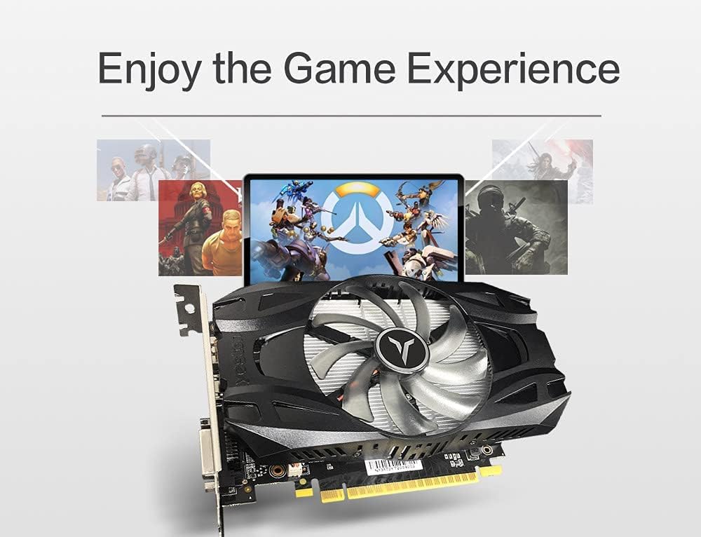 Nvidia GeForce GTX 1050 Ti 4GB GDDR5 128-bit Gaming Graphics Card - 7008MHz, DVI-D, HDMI, DP - Desktop Video GPU for PC Gaming, VR & 4K Video Editing