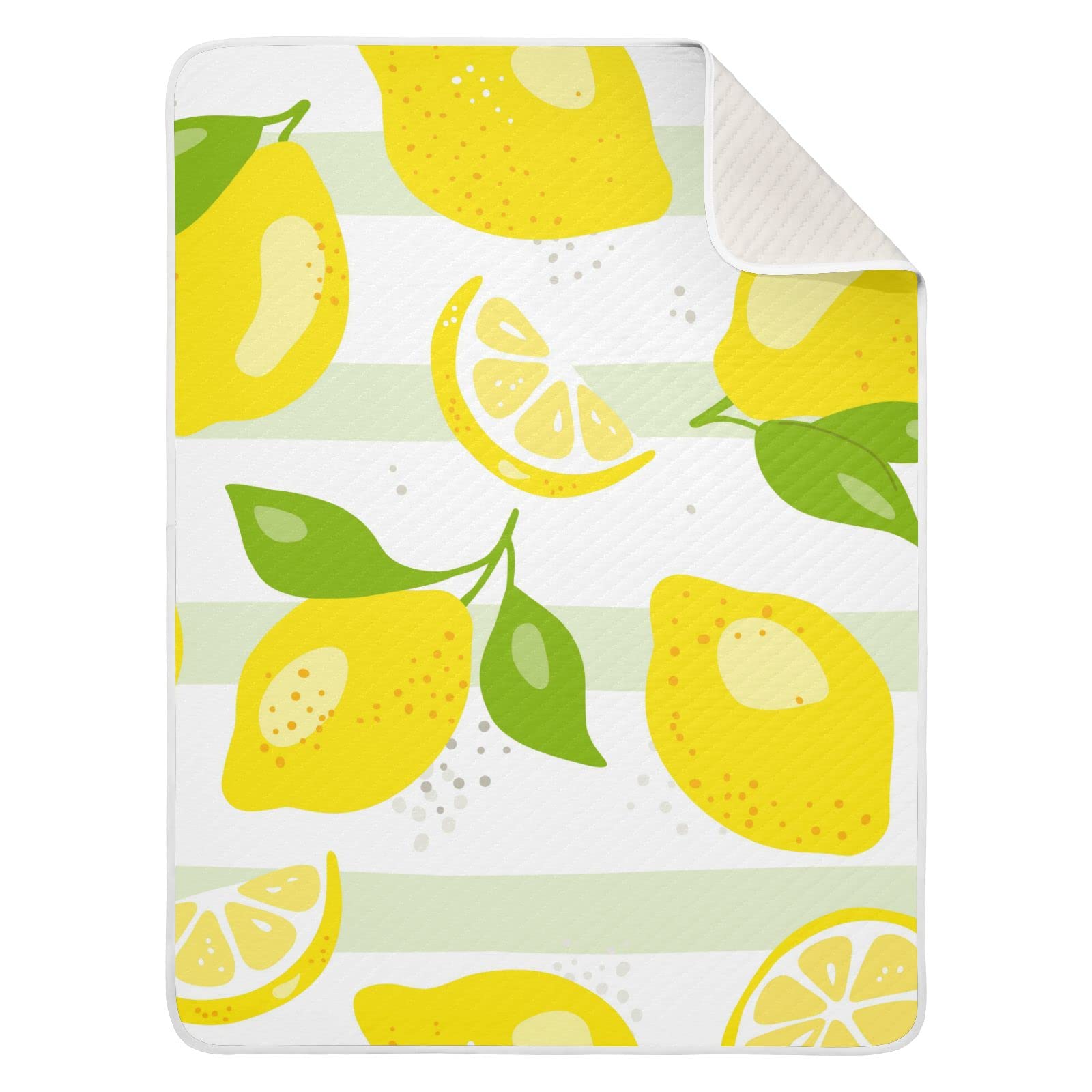 JIPONI Super Soft & Warm Baby Blanket - 30x40 Inch Lemon Yellow Personalized Blanket for Boys & Girls | Perfect for Nursery, Stroller & Swaddling