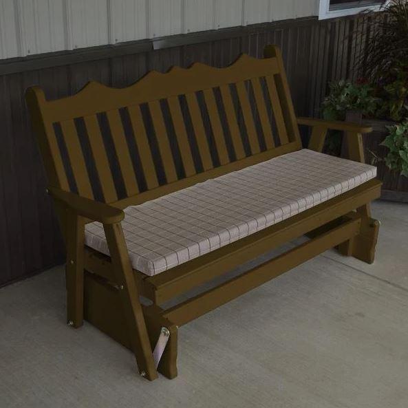 A & L Furniture Yellow Pine Royal English Glider Rocking Chair - Solid Wood Rocker for Nursery, Porch, or Living Room - Perfect for Relaxing & Nursing