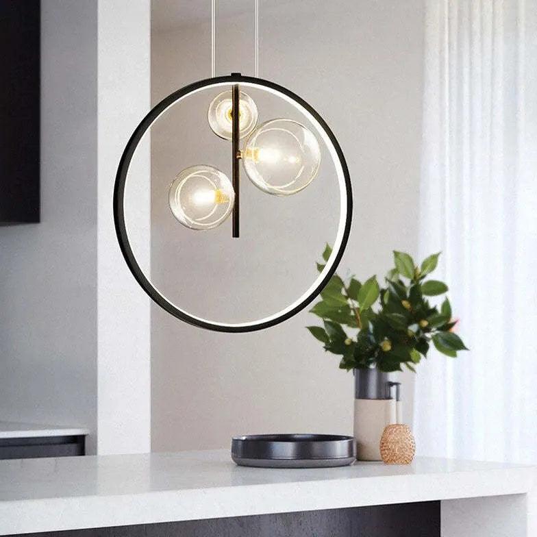 Nordic Glass Bubble LED Modern Pendant Light - Stylish Ceiling Lighting for Living Room, Bedroom & Dining Room - Energy Efficient Hanging Lamp for Home Decor