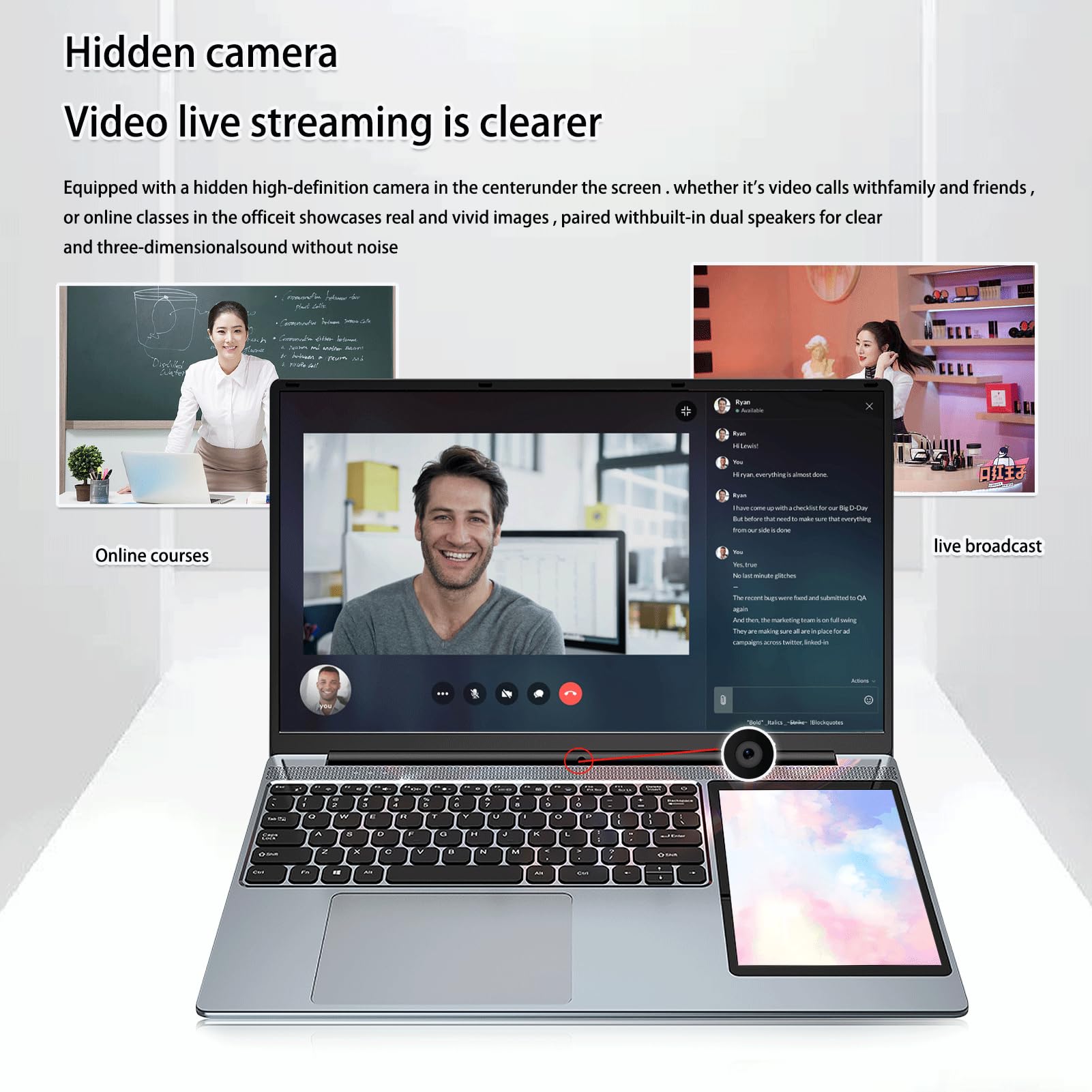 KingnovyPC Dual Screen Laptop 15.6
