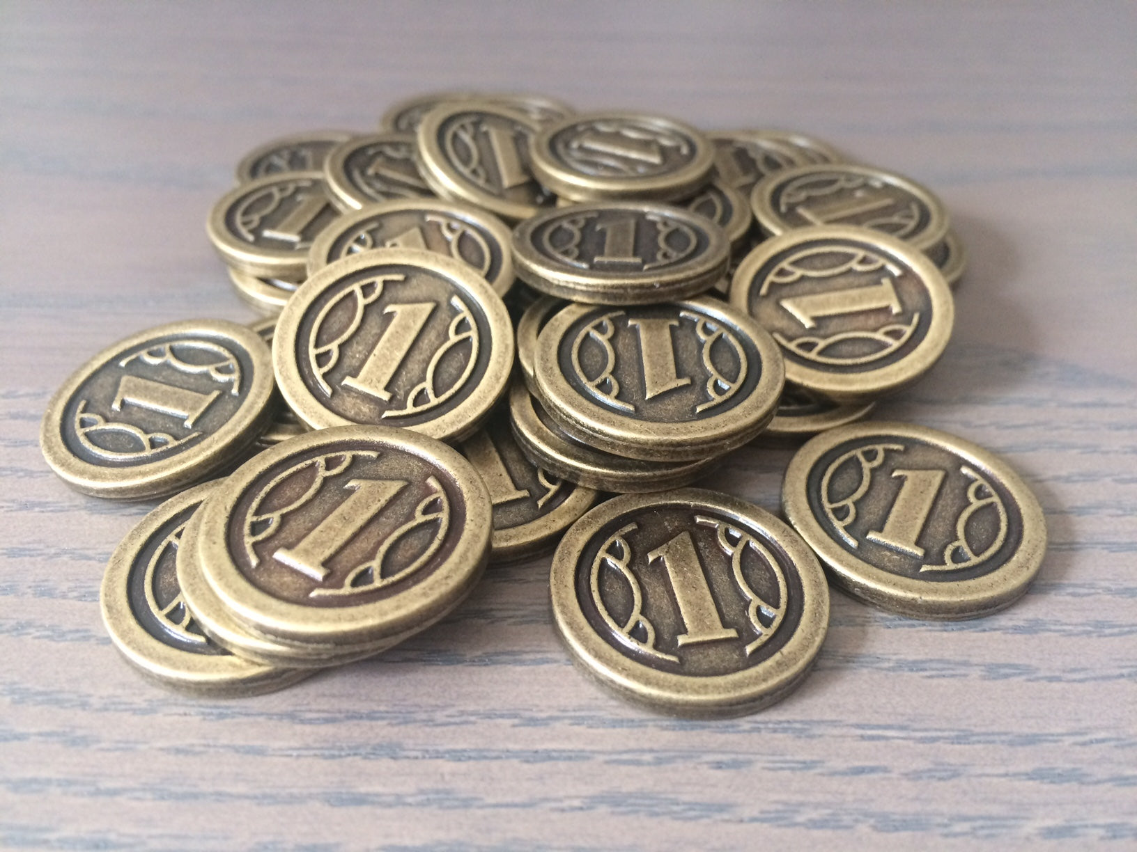36 Metal Coins for Charterstone Board Game - Premium Game Accessories for Strategy & Collectible Gaming