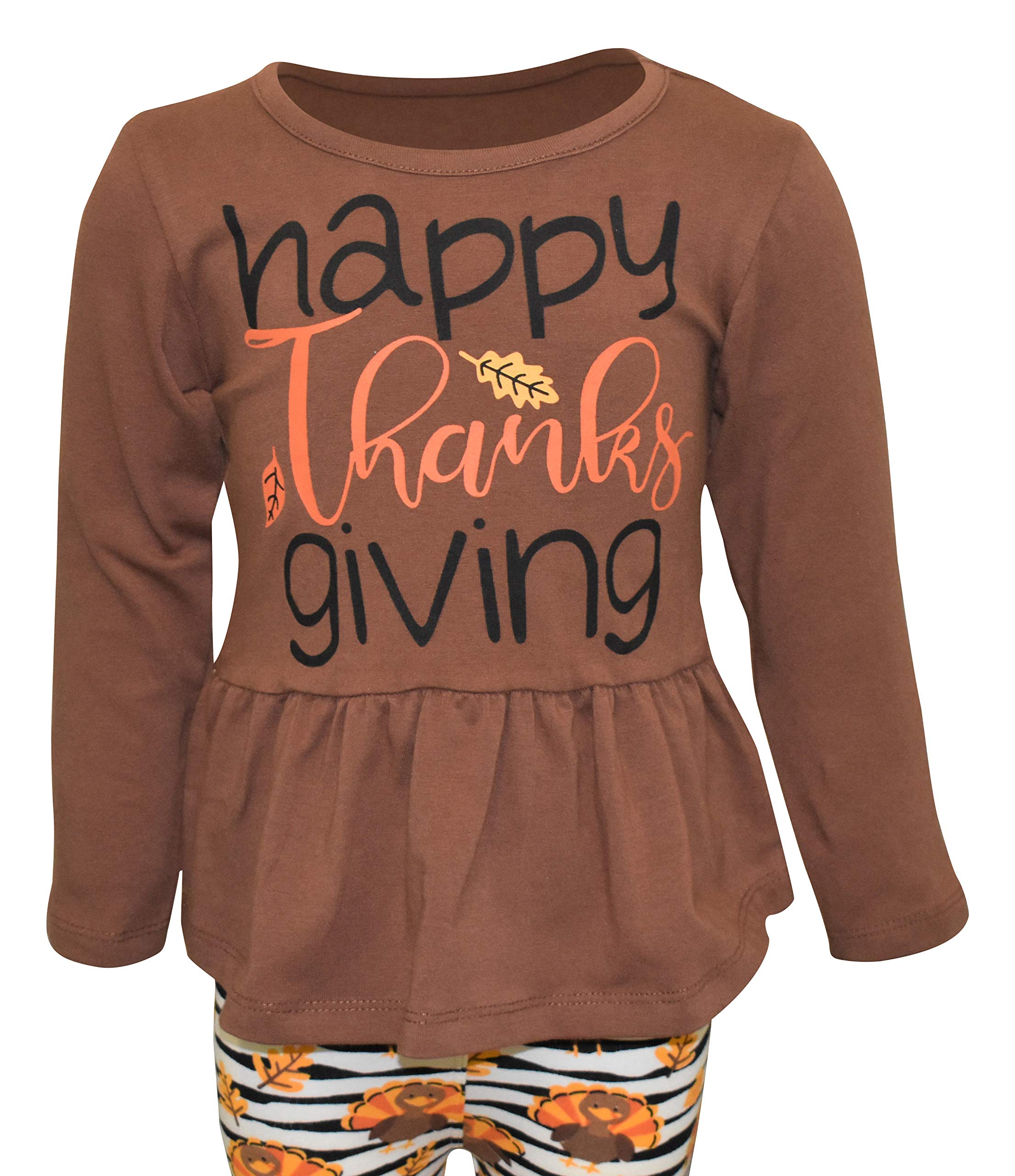 Girls 2-Piece Outfit with Ruffle Leggings & Tunic - Playtime & Party Wear