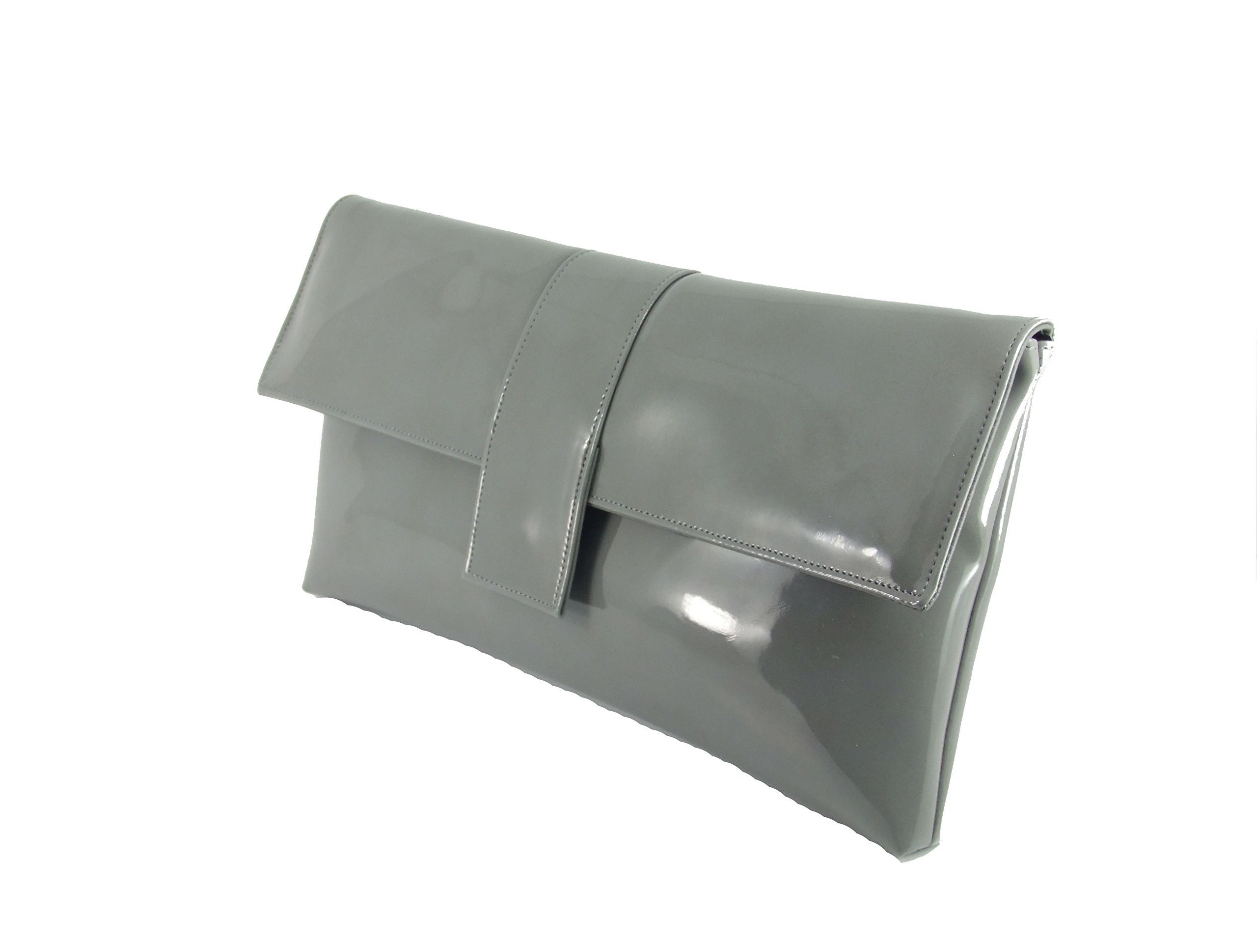LONI Women's Faux Patent Leather Large Clutch Shoulder Bag for Wedding, Party, Prom - Elegant Evening Purse for Formal Events & Special Occasions