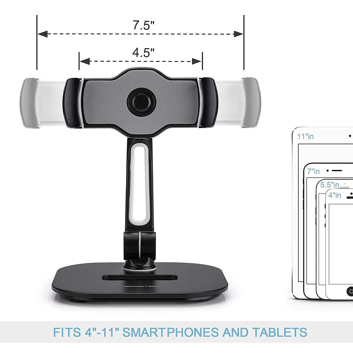 AboveTEK Adjustable Aluminum Tablet Stand Holder for 4-13.5