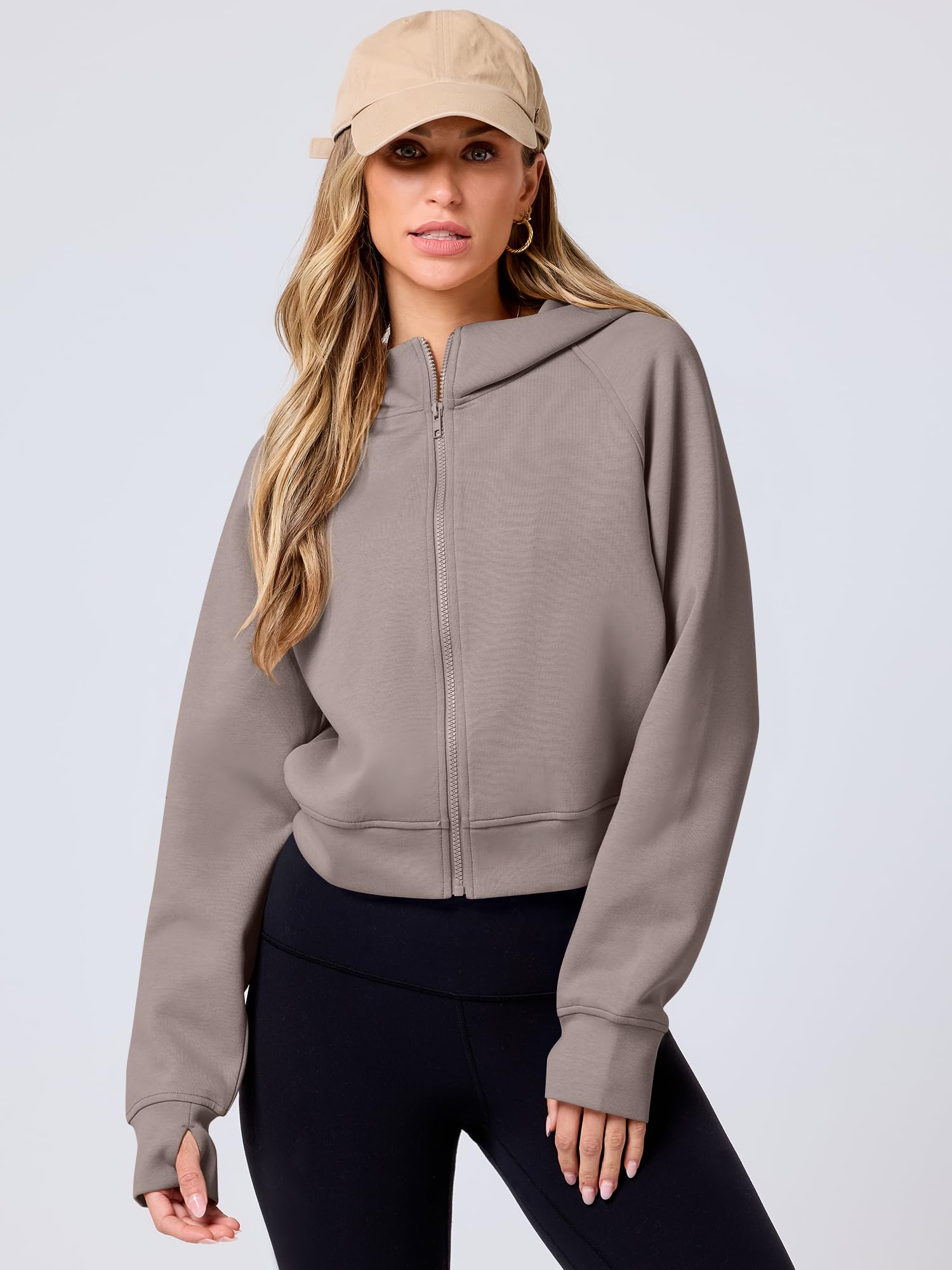 ANRABESS Women's Cropped Zip Up Hoodie - Soft Fleece Jacket for Fall & Winter 2024 | Y2K Casual Sweatshirt, Streetwear Outfit, Layering Essential for Cool Weather