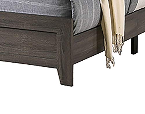 Premium Full Size Bed Frame with Sturdy Metal Support - Gray Modern Bedroom Furniture for Small Spaces & Guest Rooms