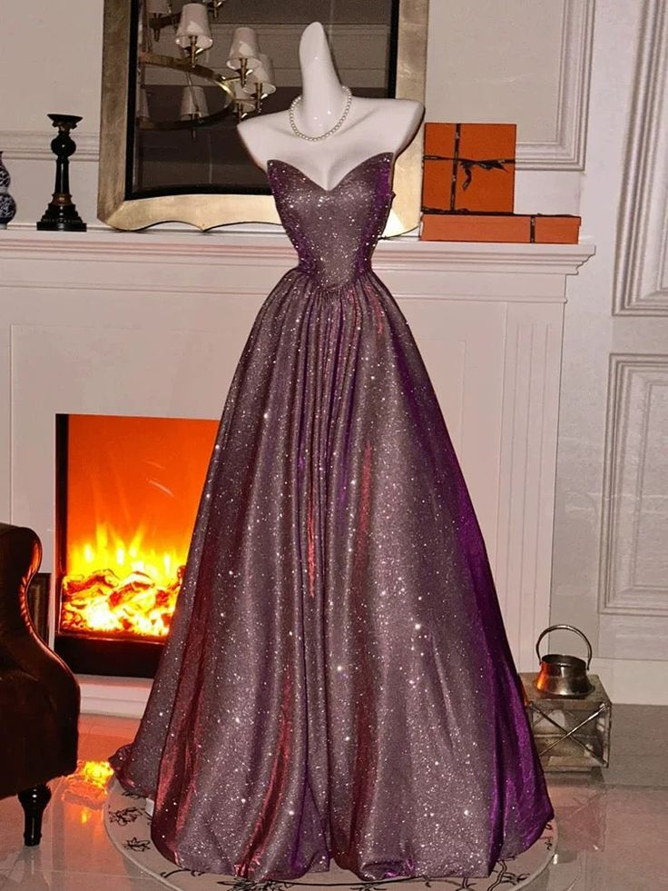 Elegant A-Line Sweetheart Neckline Sparkling Floor-Length Evening Dress - Perfect for Prom, Homecoming & Formal Events - Style J5697