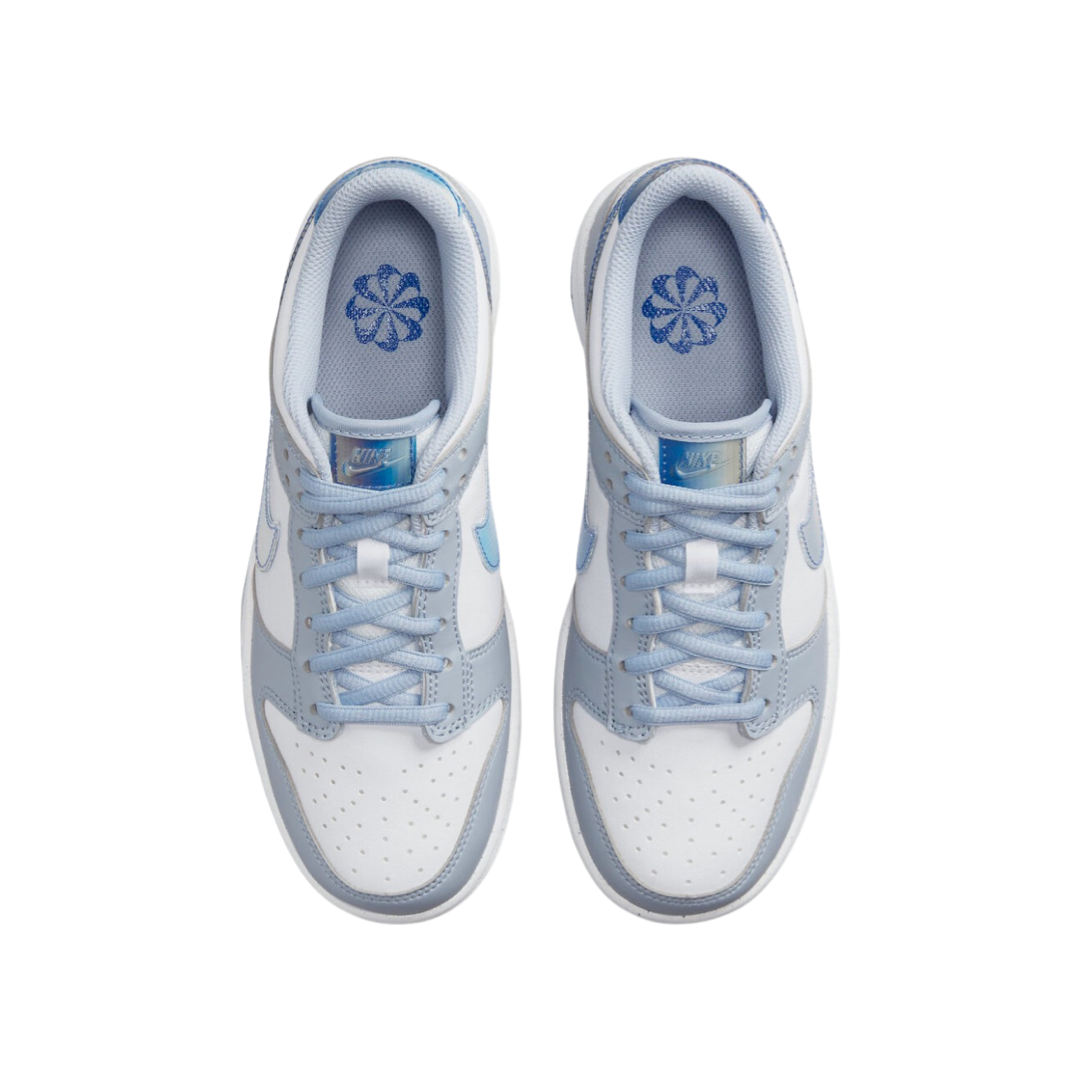 Nike Dunk Low (GS) Next Nature Sneakers - Blue Whisper, Hyper Royal, Green Abyss & White Colorway | Comfortable Kids Basketball Shoes for School, Sports & Casual Wear