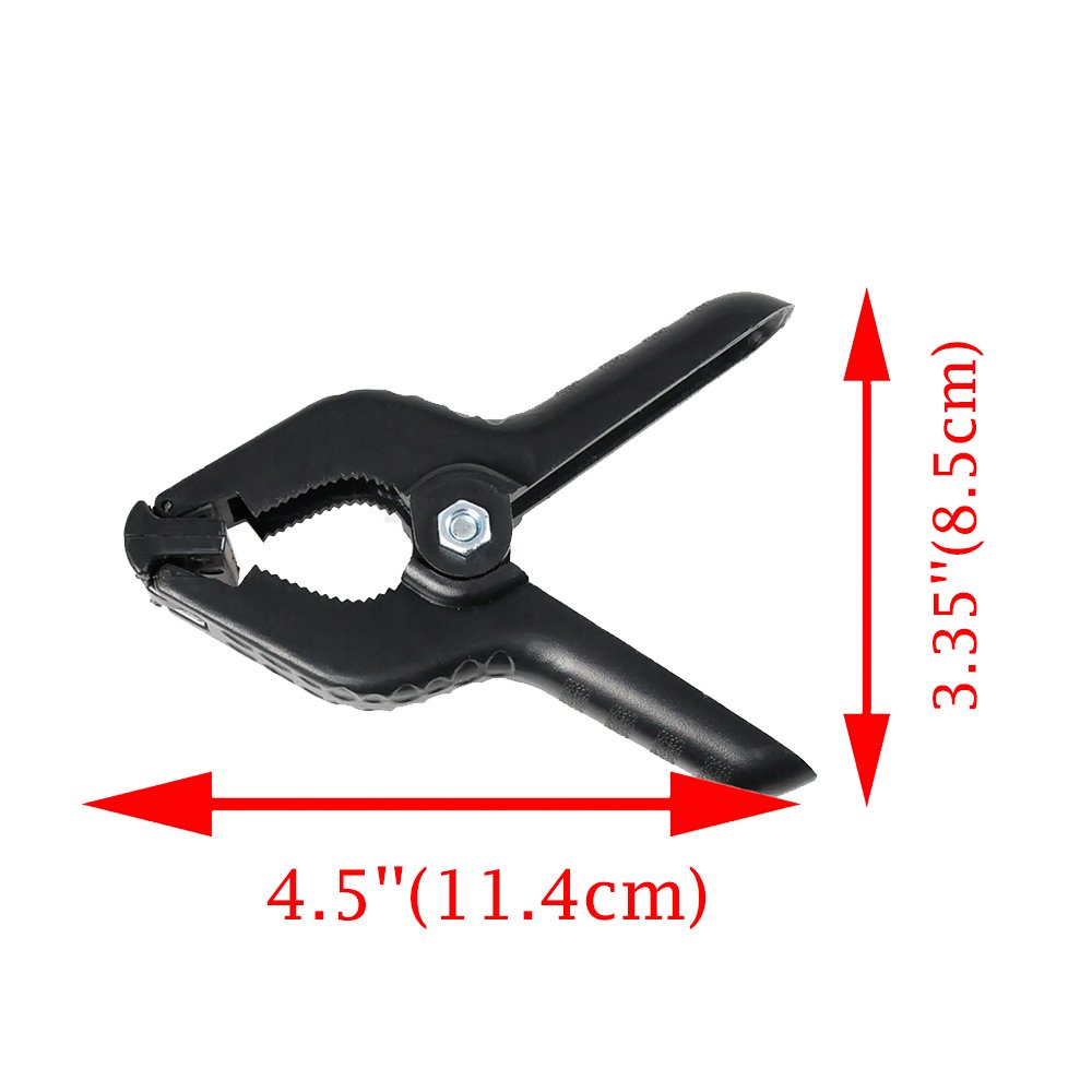 Heavy Duty Spring Clamps - 12 Pack Professional Photography Clips for Muslin Backdrop, Studio Background, Green Screen - Perfect for Photo Shoots, Video Production, Craft Projects & Home Decor