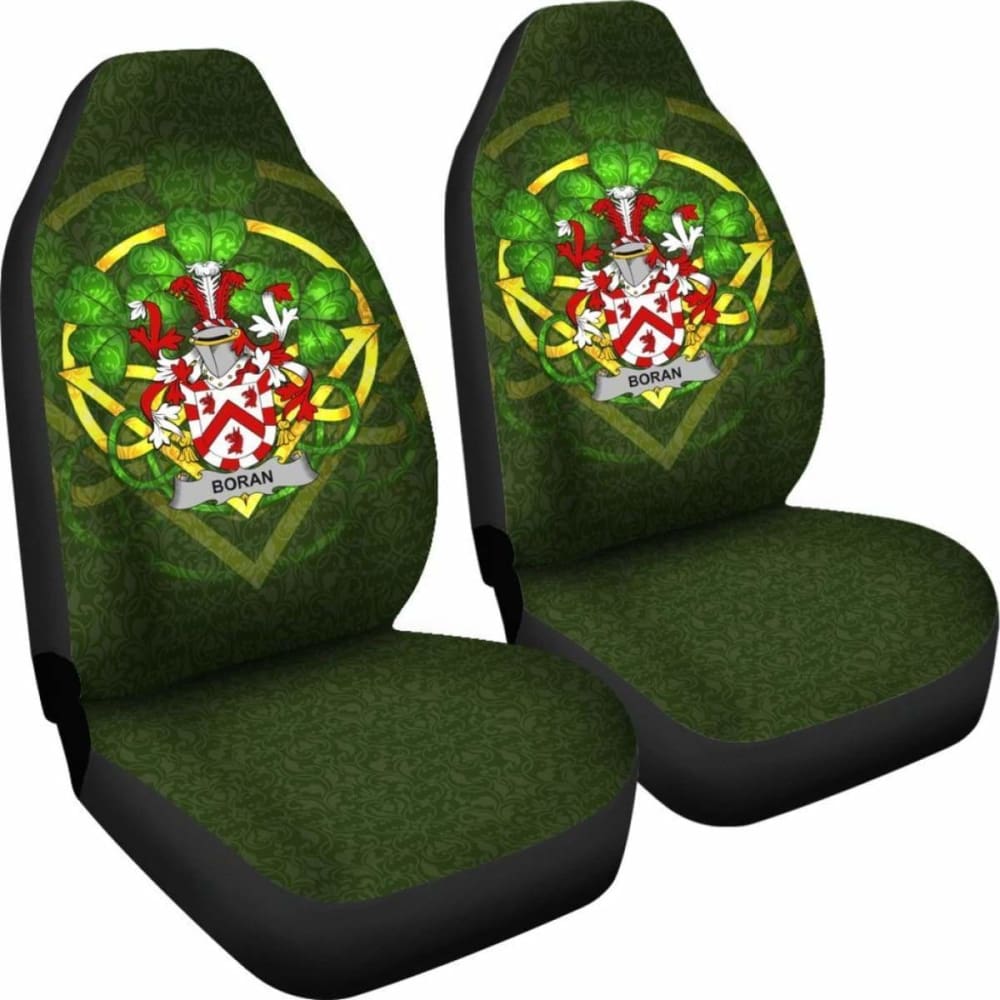 Celtic Shamrock Ireland Car Seat Cover Set of 2 - Premium Car Accessories for St. Patrick's Day & Irish Pride - Perfect for Cars, Trucks & SUVs