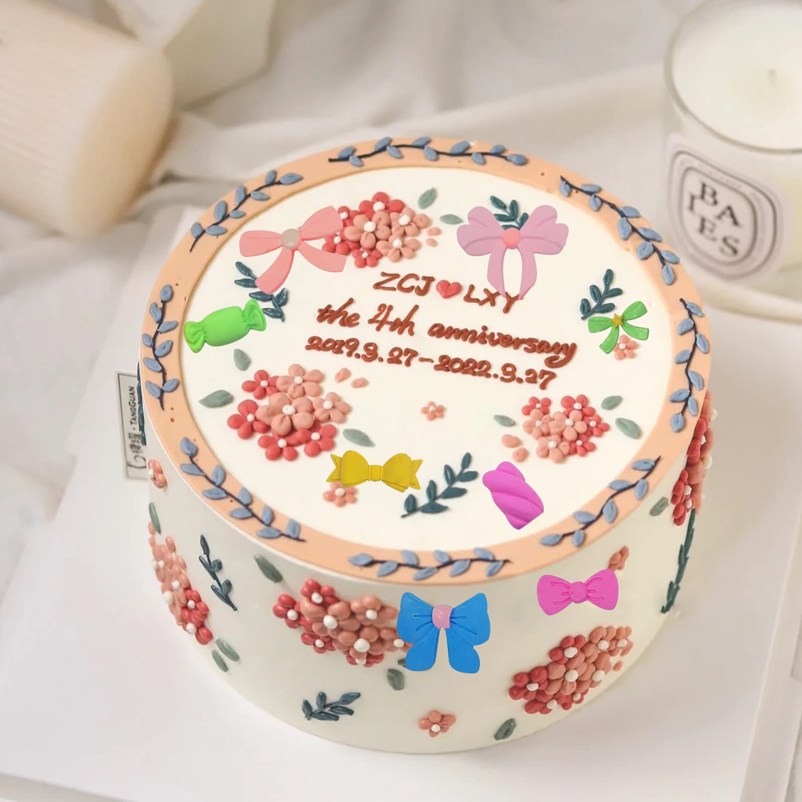 3-Piece Bow Fondant Molds Set for Cake Decorating - DIY Candy, Chocolate, Marzipan, Mousse, Jelly & Sugar Crafts - Perfect for Wedding Desserts, Soap Making, Candle Molds & Epoxy Resin Art Projects