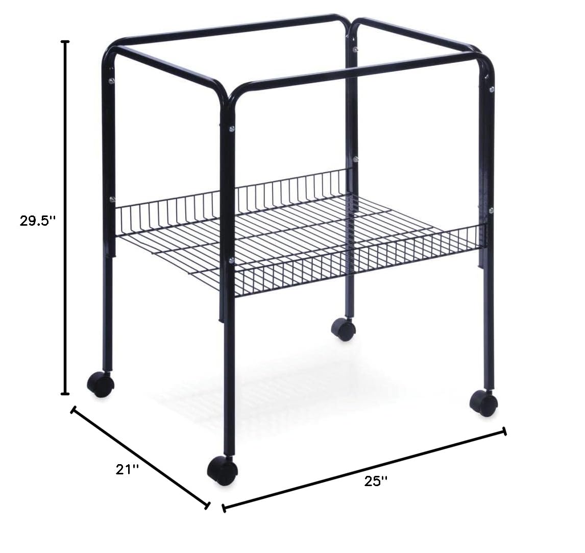 Prevue Pet Products BPV2521S Black Bird Cage Stand for Base Cages - Perfect for Parrots, Cockatiels & Small Birds - Home & Aviary Use