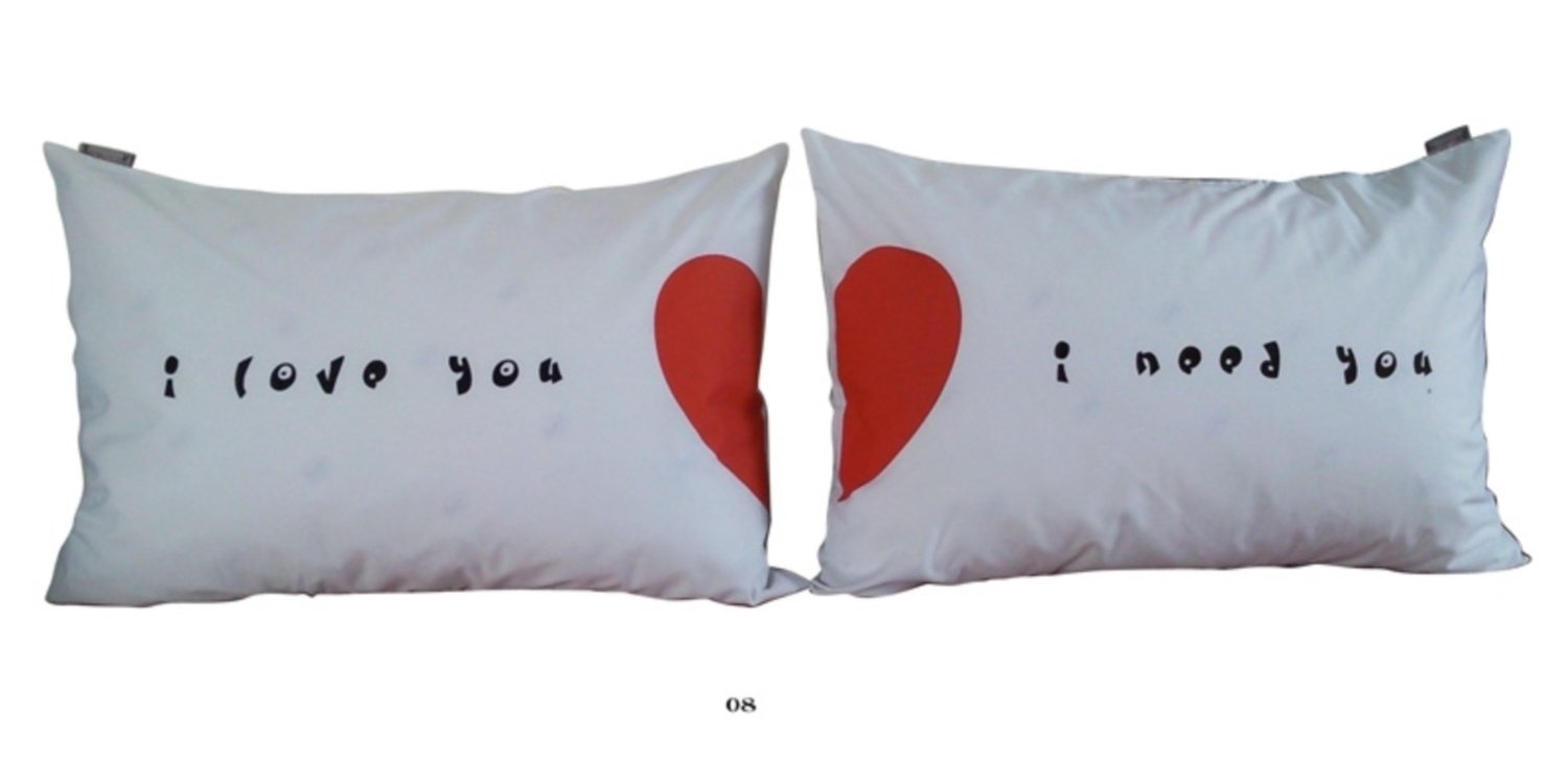 Valentine's Day Heart Pillowcase Set of 2 - Romantic Couples Gift for Bedroom Decor | Perfect for Anniversary, Wedding & Love Theme Home Accessories