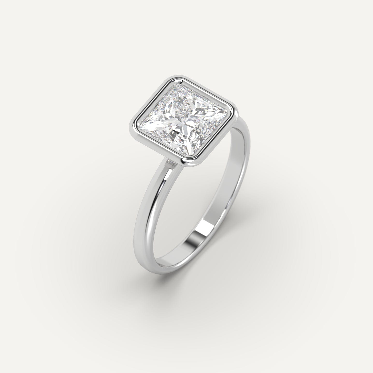 2 Carat Princess Cut Diamond Ring - Elegant Solitaire Engagement Ring for Women | Perfect for Proposals, Weddings & Anniversaries