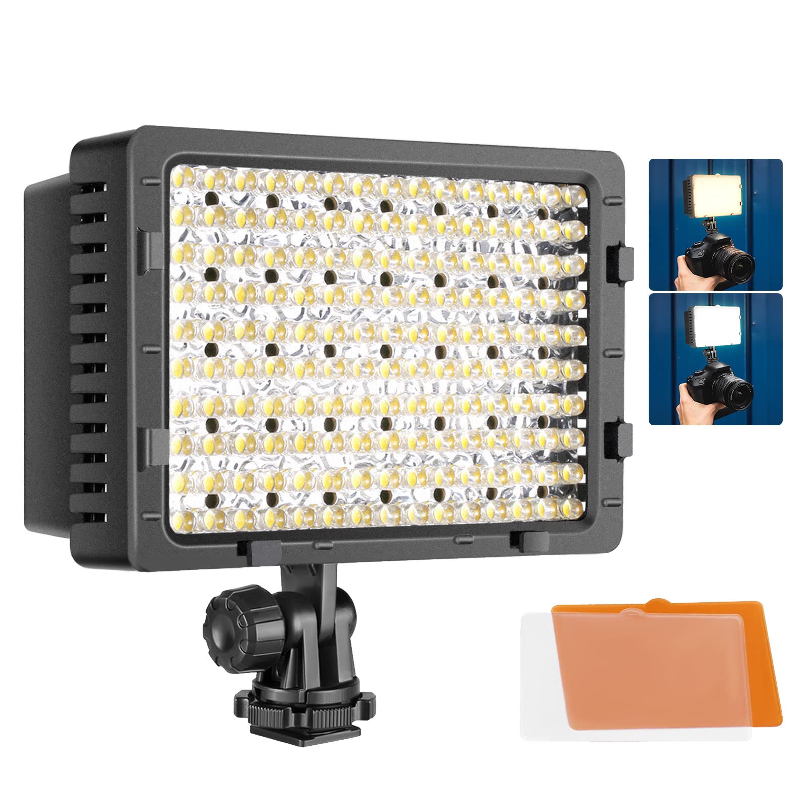 NEEWER 160 LED CN-160 Dimmable Ultra High Power Panel Light for Canon Nikon Sony DSLR Cameras - Professional Photography Lighting for Studio, YouTube Videos & Live Streaming