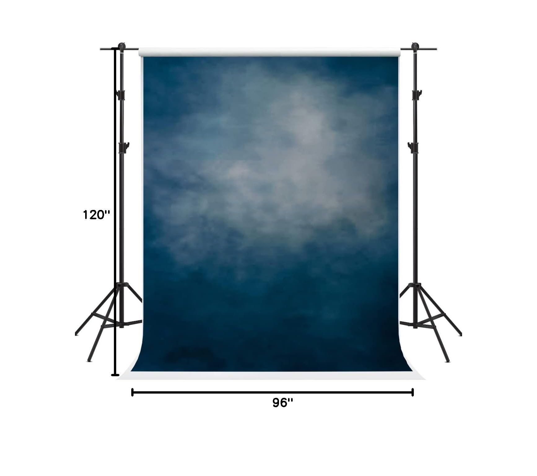 8×10ft Old Master Blue Background Oil Painting Portrait Photography Backdrop - Abstract Texture Studio Prop for Photographer, Kids, Children & Adults - Perfect for Studio Photography, Family Portraits, and Artistic Backgrounds