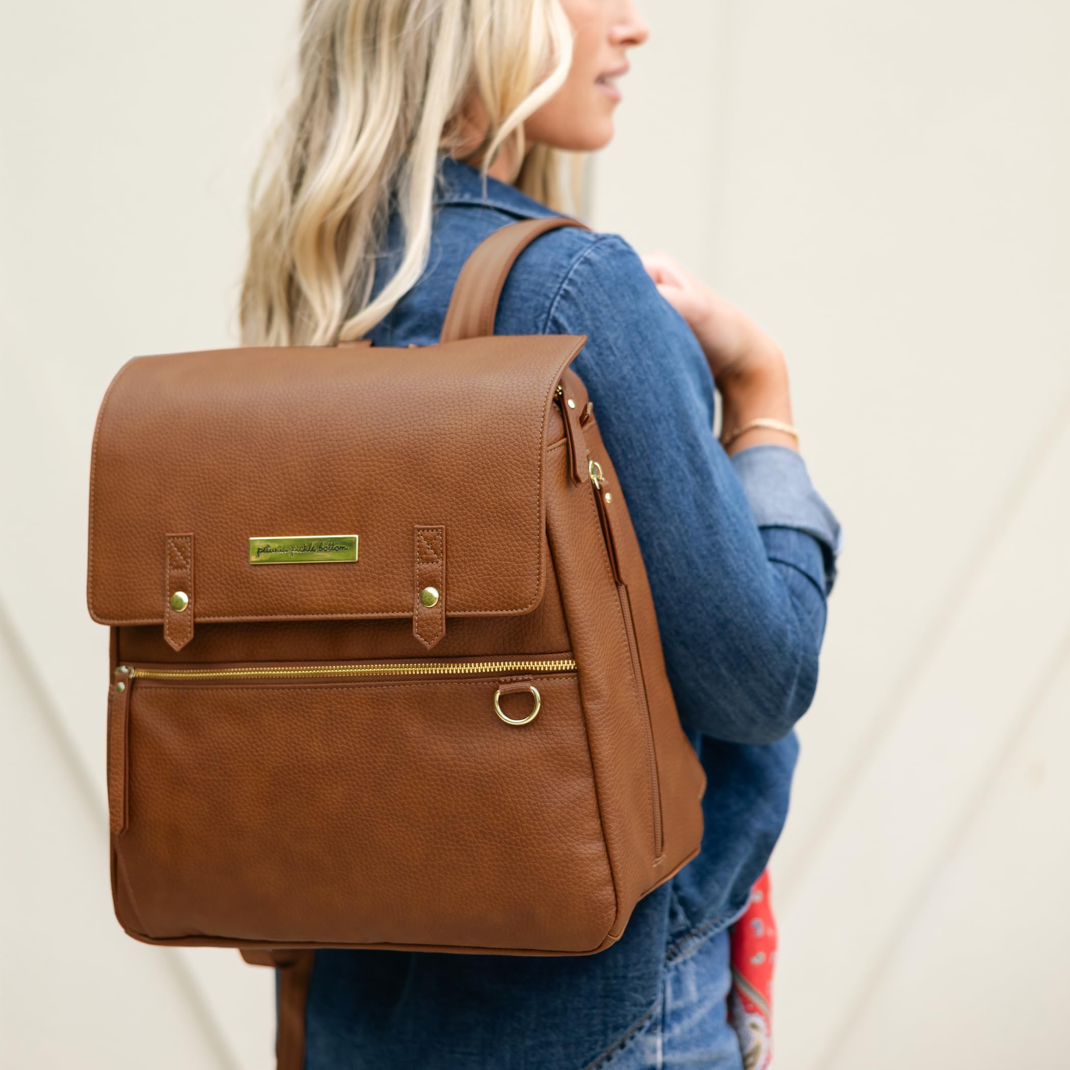Petunia Pickle Bottom Meta Backpack - Stylish Diaper Bag & Baby Organizer for Parents, Spacious & Comfortable Baby Carrier Backpack for Moms & Dads (Cedar) - Perfect for Daycare, Travel & Everyday Parenting