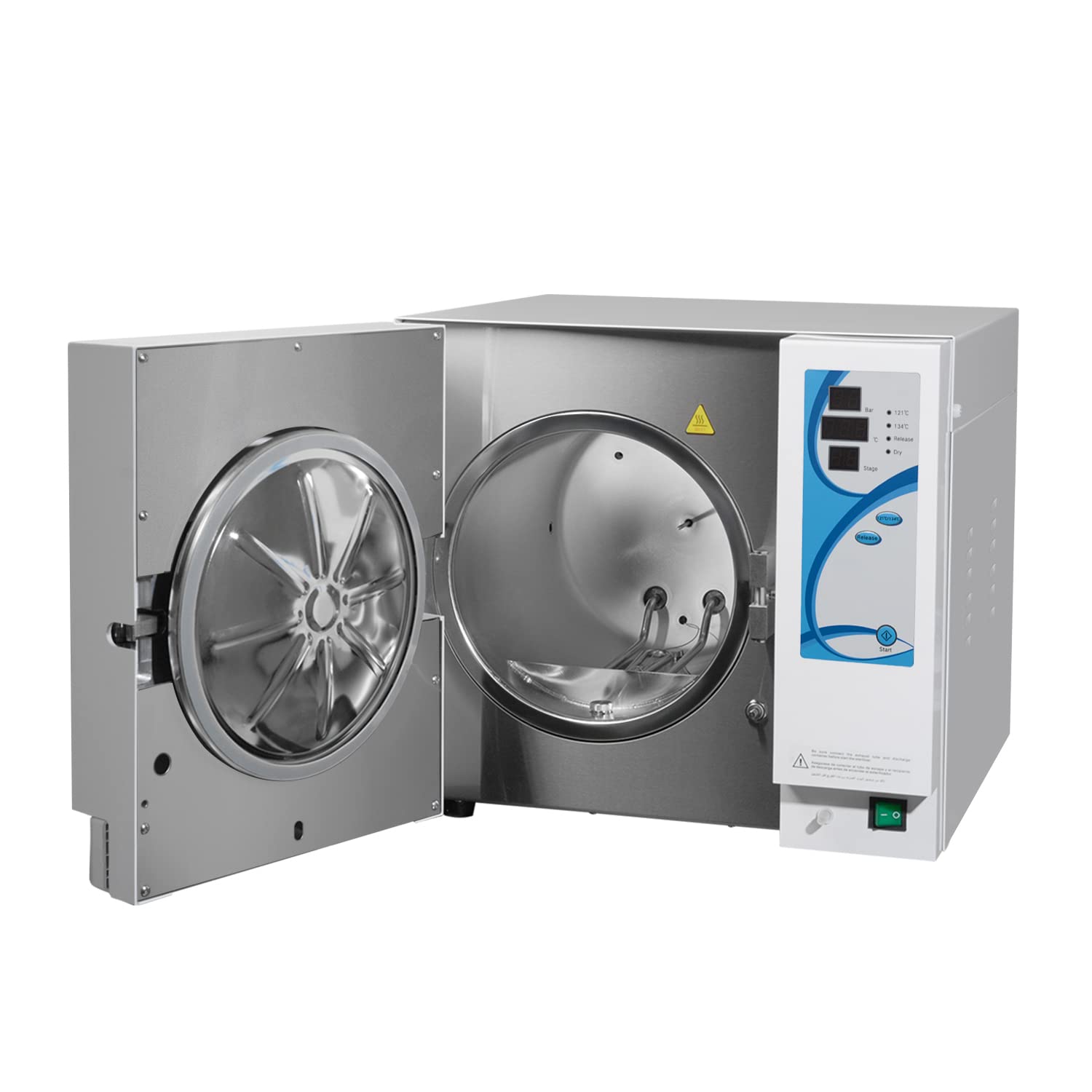 23L Portable Desktop Steam Sterilizer - Stainless Steel Autoclave with Dual Adjustment for Home, Clinic & Salon Use