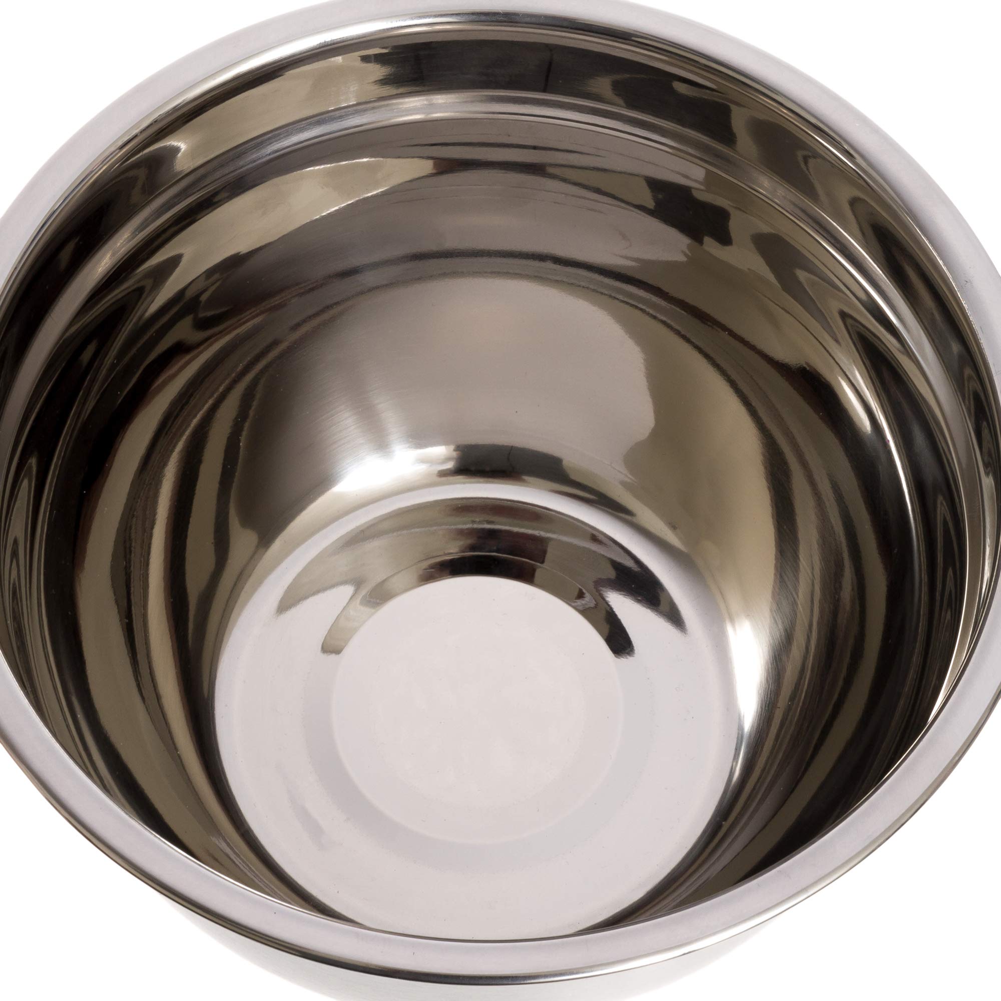 Premium Stainless Steel Mixing Bowls Set (5-Piece) - 1.5QT, 2QT, 2.5QT, 3.5QT & 7QT - Non-Slip Black Base - Nesting Bowls for Baking, Cooking & Meal Prep - Dishwasher Safe & Easy to Clean