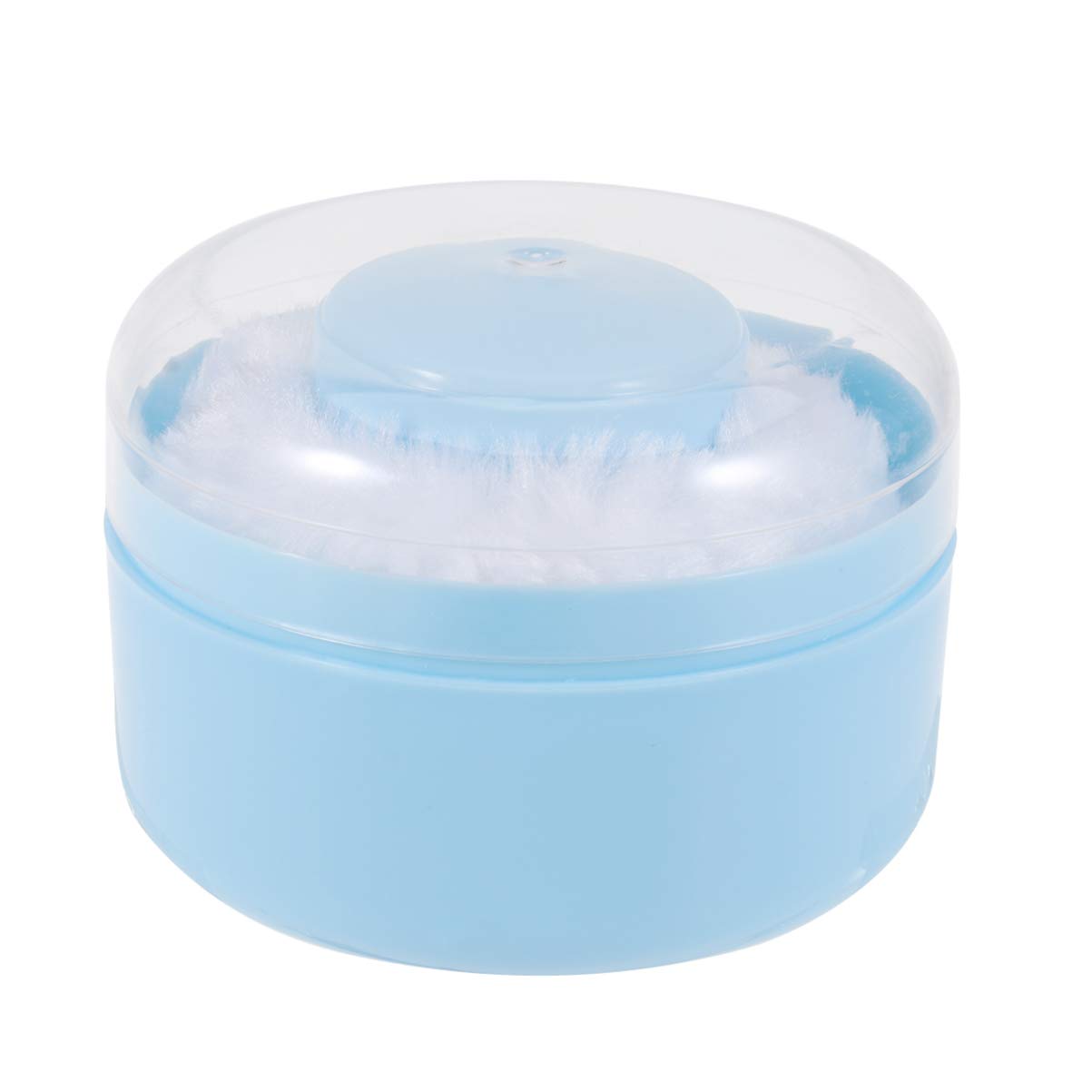 2-Pack Large Body Puff for Women & Baby - Soft Blue Talcum Powder Puff with Storage Case | Perfect for Baby Care, Post-Bath Powder Application & Gentle Skin Care