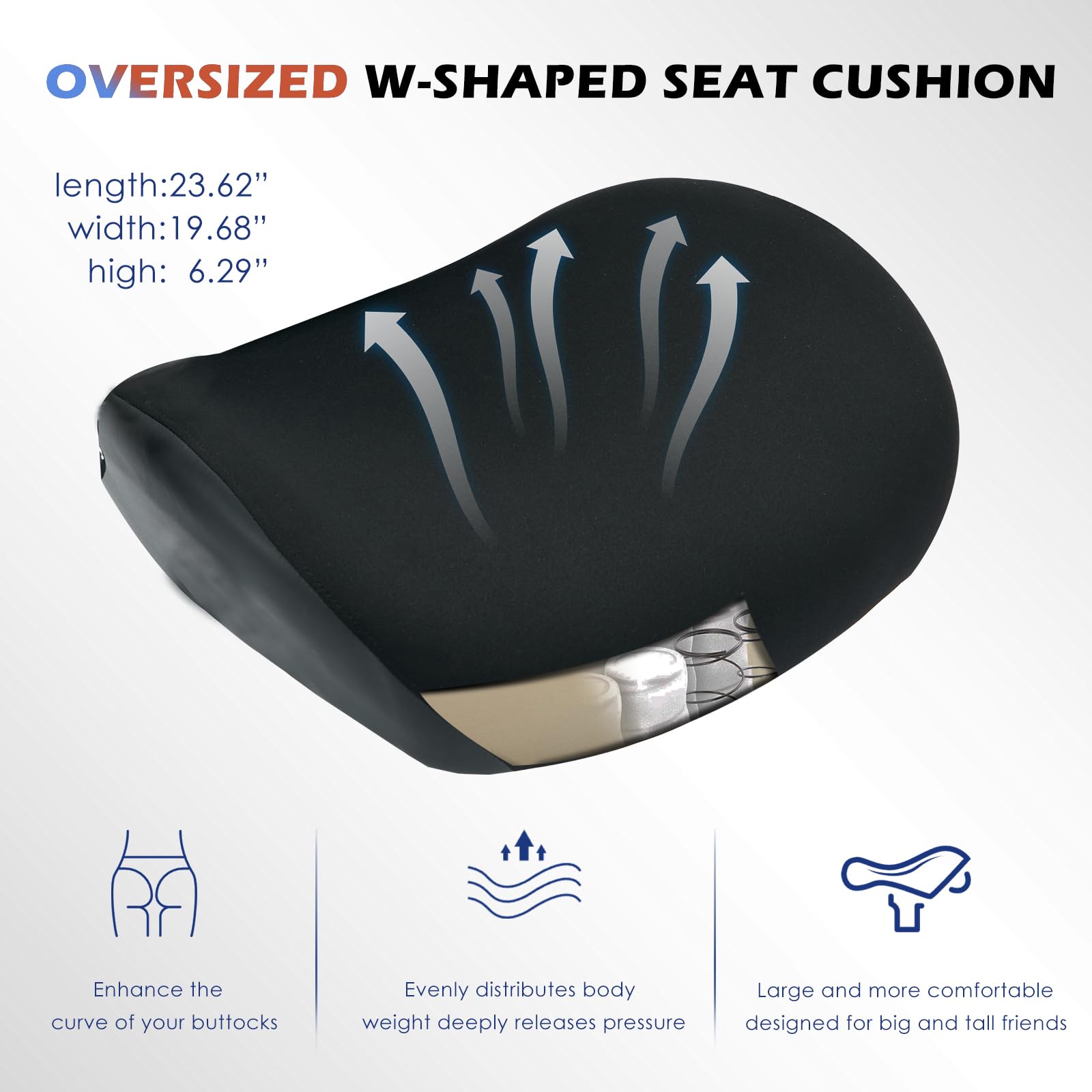 700lbs Heavy Duty Big and Tall Office Chair - Extra Wide Thick Seat Cushion & Adjustable Lumbar Support - Ergonomic Mesh Desk Chair with 4D Armrests for All-Day Comfort - Perfect for Large Men, Plus Size Users & Heavy People in Home Office or Gaming Setup