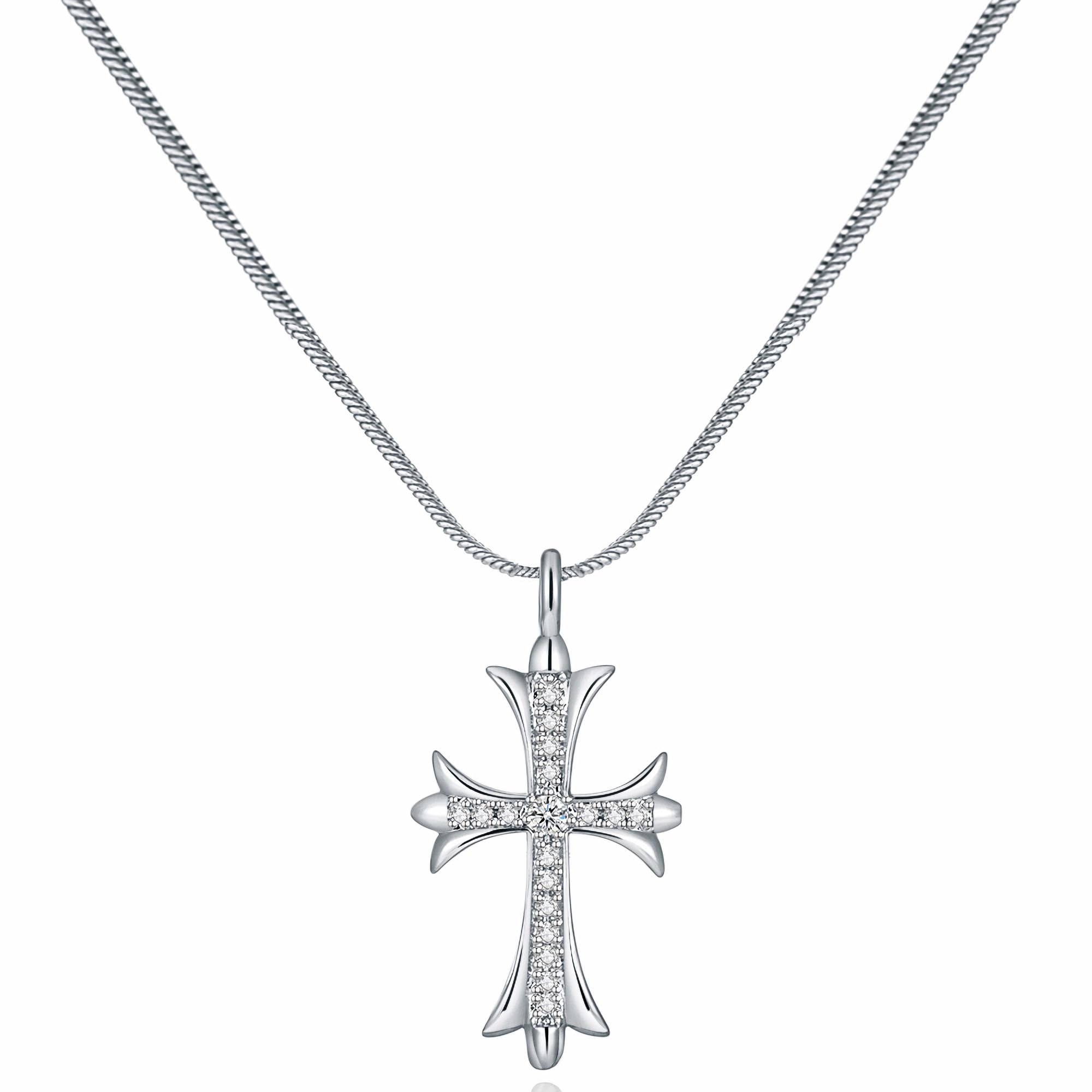 14K Gold Plated Cross Pendant Necklace for Women - Snake Chain Christian Jewelry, Non-Tarnish CZS Layered Choker, Trendy Faith Gift for Her | Perfect for Church, Weddings & Everyday Wear