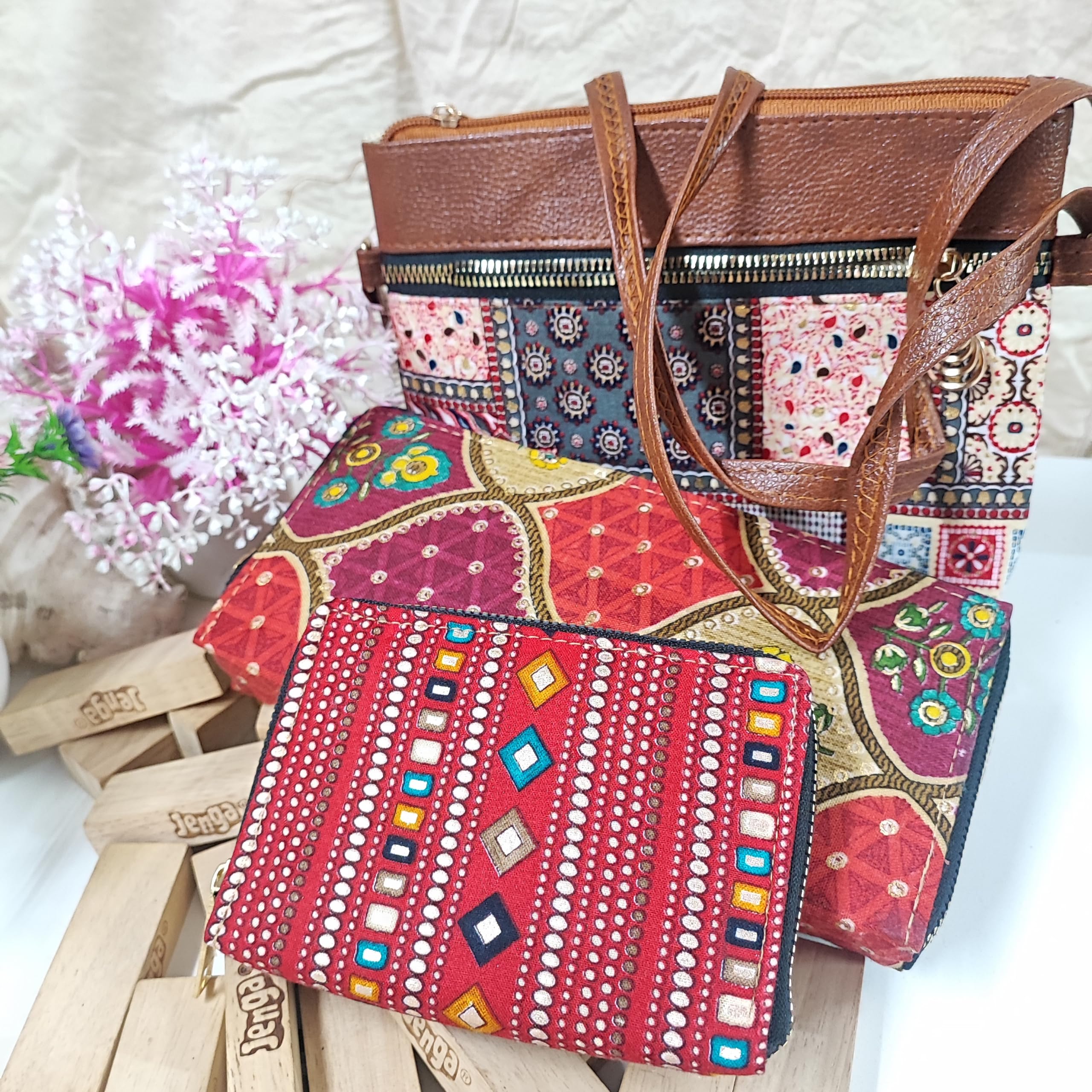 Women's Stylish Canvas Sling Bag Combo - 3-Piece Set for School, Travel & Daily Use