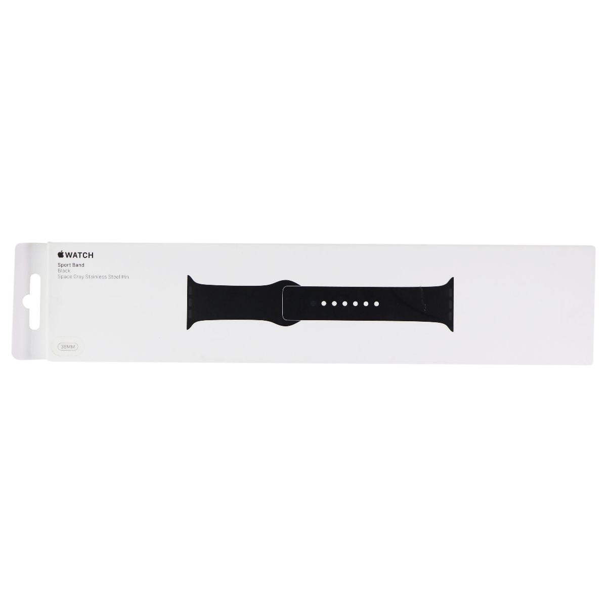Apple 38mm Sport Band - Space Gray Stainless Steel Pin for Apple Watch 38mm & 40mm - Durable & Comfortable Fitness & Running Watch Strap - Perfect for Workouts, Gym & Everyday Wear (Black)
