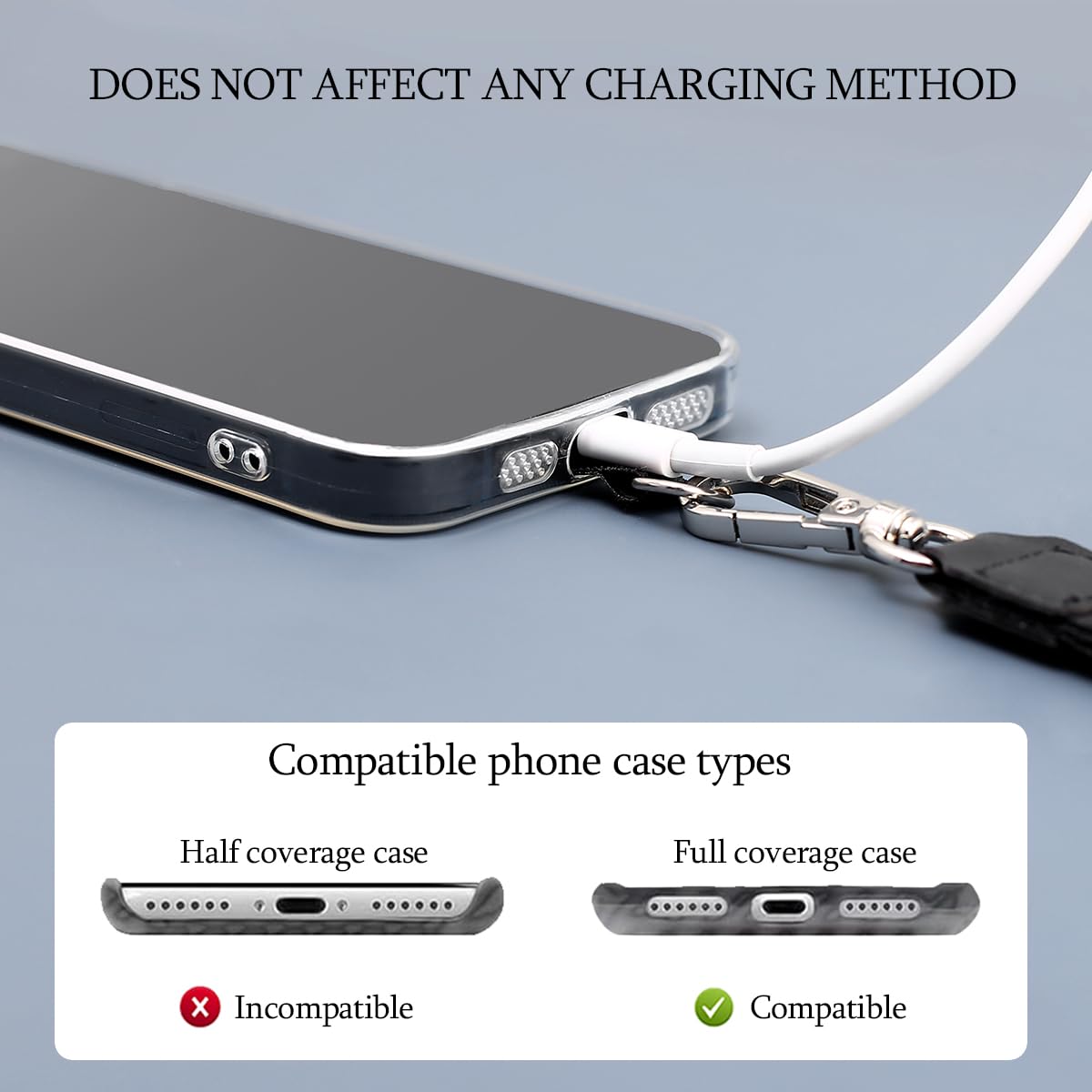 2 Pack Phone Tether Tabs for iPhone - Universal Phone Strap & Lanyard Attachment - Compatible with Most Phone Cases - Perfect for Gym, Travel, Work & Outdoor Activities