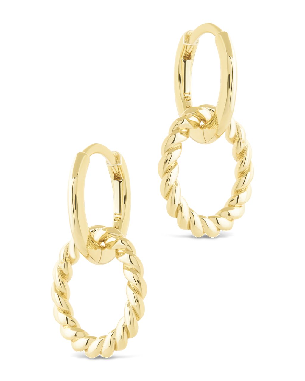 Hassie Delicate Twist Hoop Earrings for Women - Elegant Gold/Silver Dangle Earrings for Everyday Wear, Date Night & Special Occasions