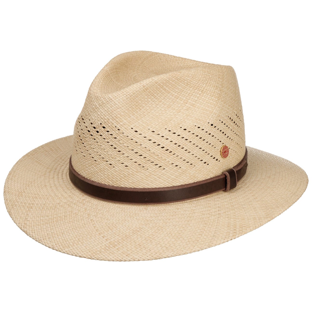 Mayser Piero Panama Straw Hat for Men & Women - Lightweight & Breathable Summer Sun Hat for Beach, Travel, and Outdoor Activities