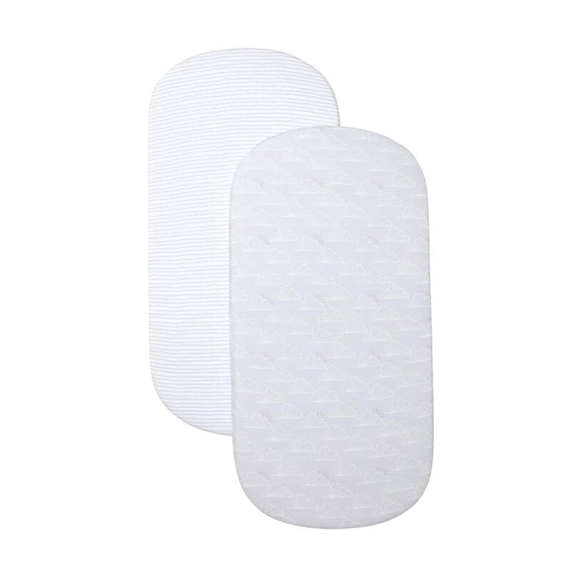 Shnuggle Beaba Full Size Crib Fitted Sheets - Soft Cloud Design for Baby Nursery, Perfect for Daycare & Home Use