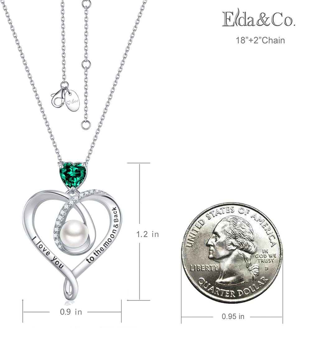 March & April Birthstone Aquamarine Jewelry - 925 Sterling Silver 'I Love You' Necklace in 100 Languages | Perfect Birthday Gift for Her, Anniversary & Romantic Occasions