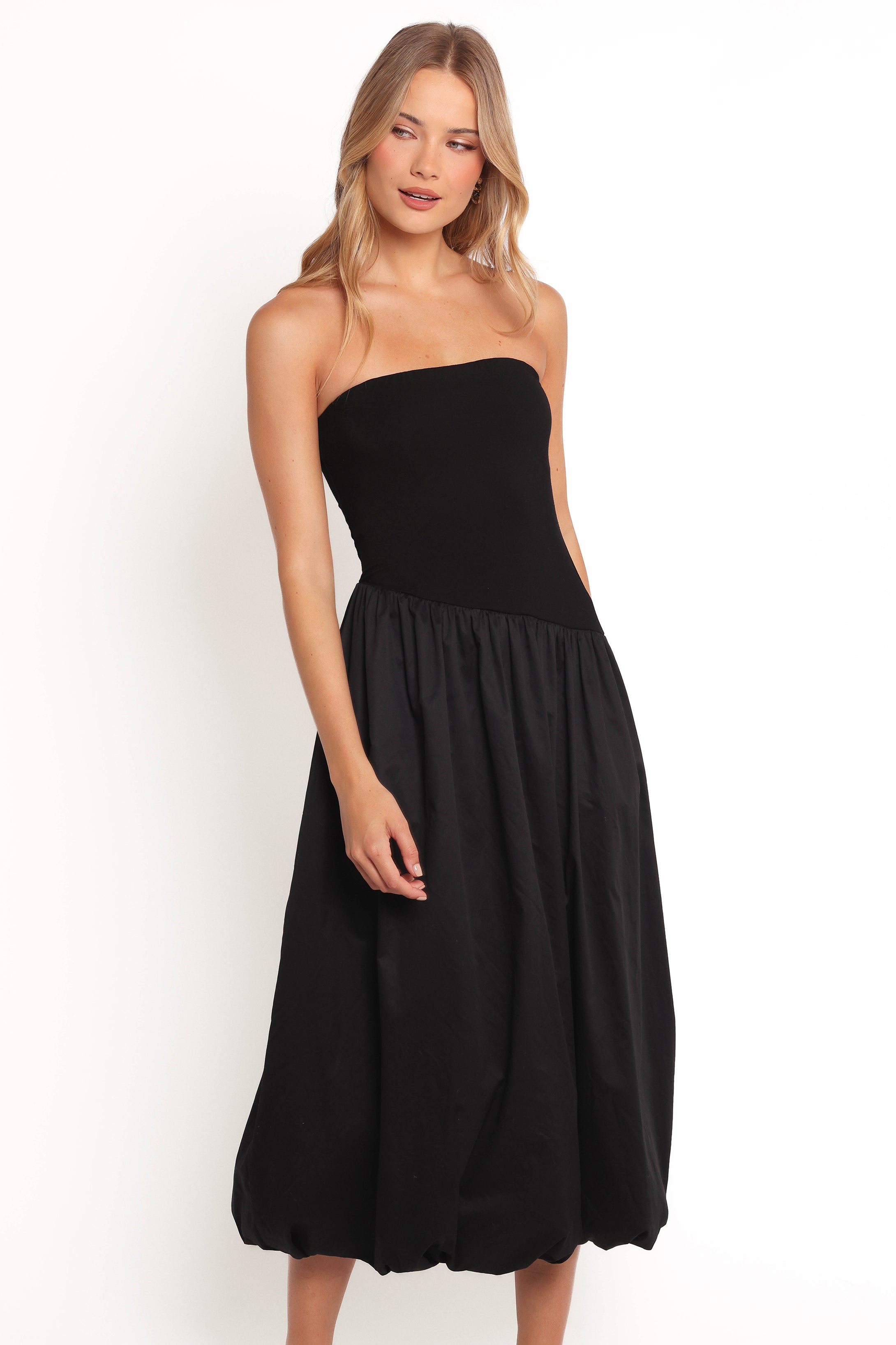 Annalyse Women's Black Midi Dress - Elegant Casual & Party Wear for Women | Perfect for Office, Date Night & Special Occasions