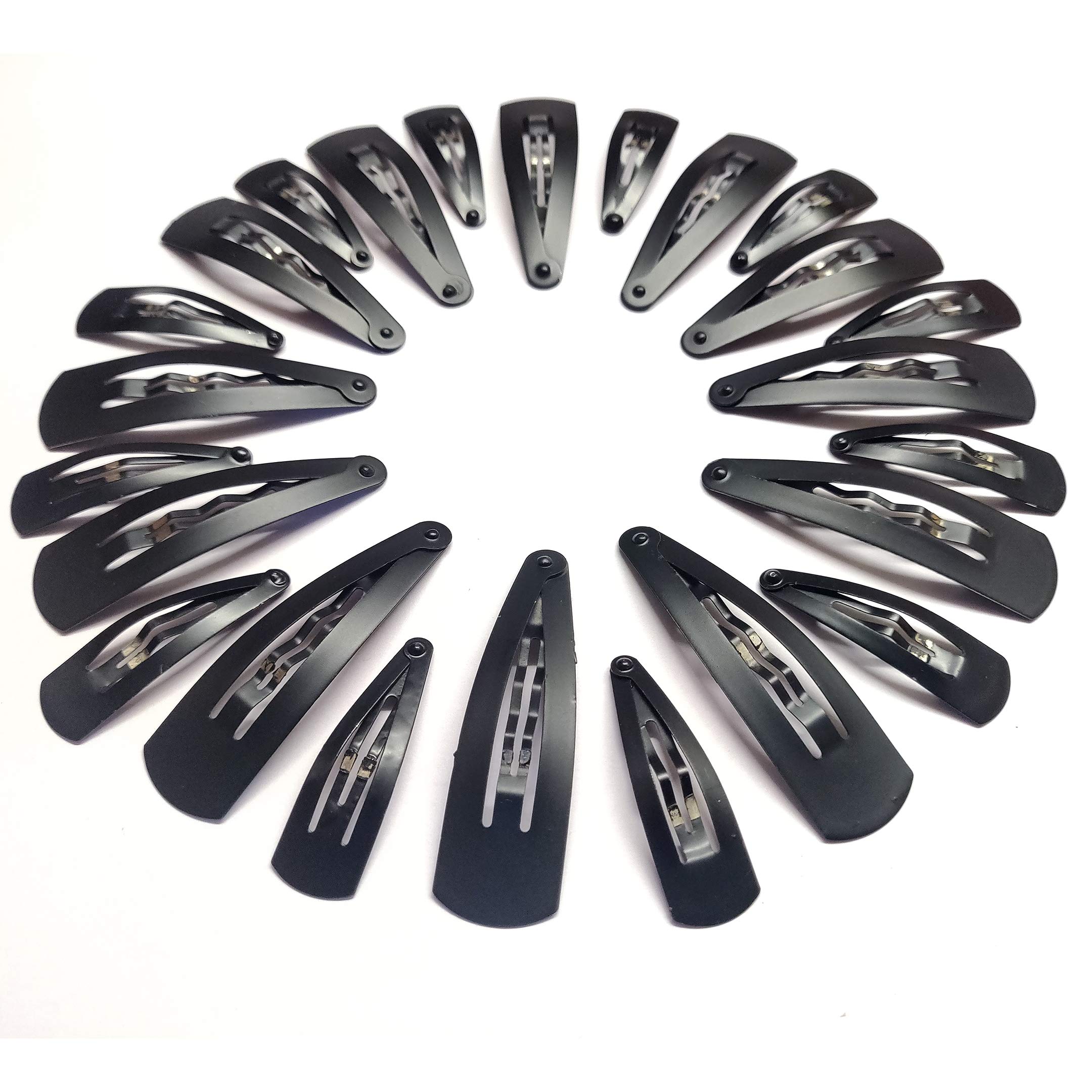 Sonpal Small & Large Combo Set of 24Pcs Matte Black Tic Tac Hair Clips for Women, Girls & Kids (Pack of 2) - Perfect for School, Work, Parties & Everyday Hairstyling