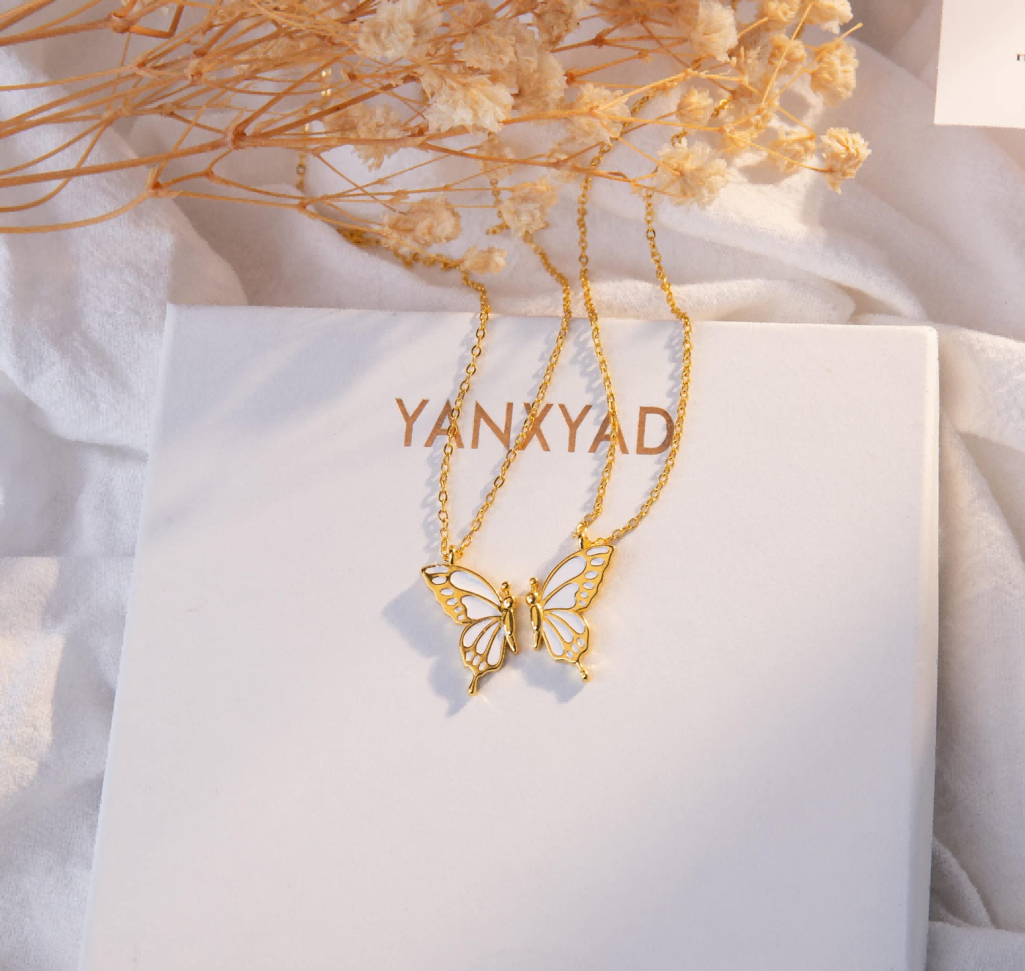 Best Friend Necklace Set of 2 - Butterfly BFF Matching Necklaces for Women & Girls | Long Distance Friendship Gifts, Graduation Presents, Birthday Jewelry | Perfect for Sister Bonding, Anniversary Celebrations & Meaningful Moments