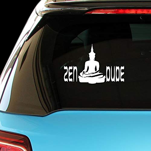 Zen Dude Zen Yoga Buddhism Vinyl Decal Sticker for Car, Laptop, Wall - Perfect for Meditation Rooms, Yoga Studios & Spiritual Spaces