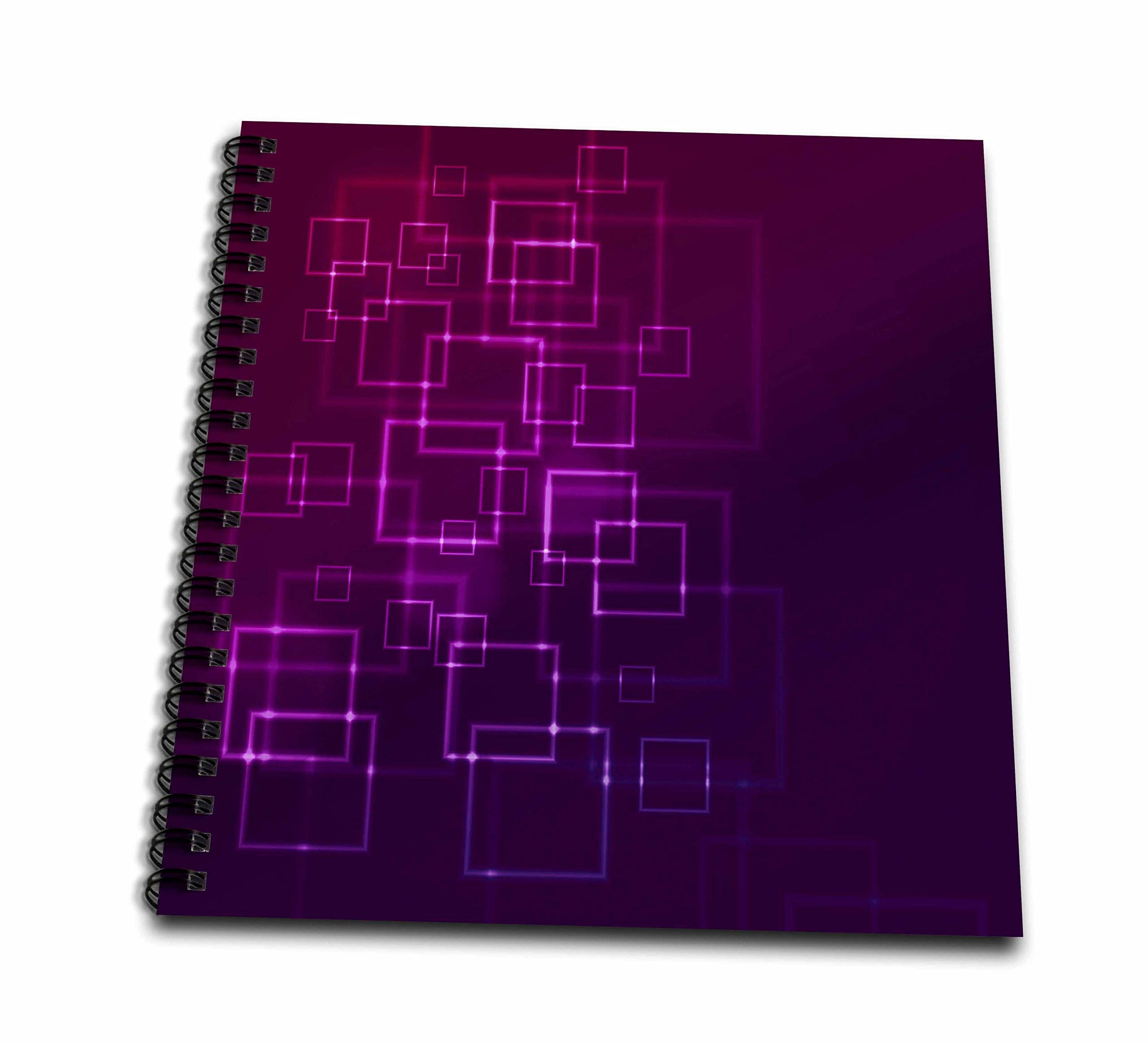 3D Rose Modern Pink and Purple Geometric Abstract Drawing Book - Perfect for Art Lovers, Sketching, and Creative Inspiration