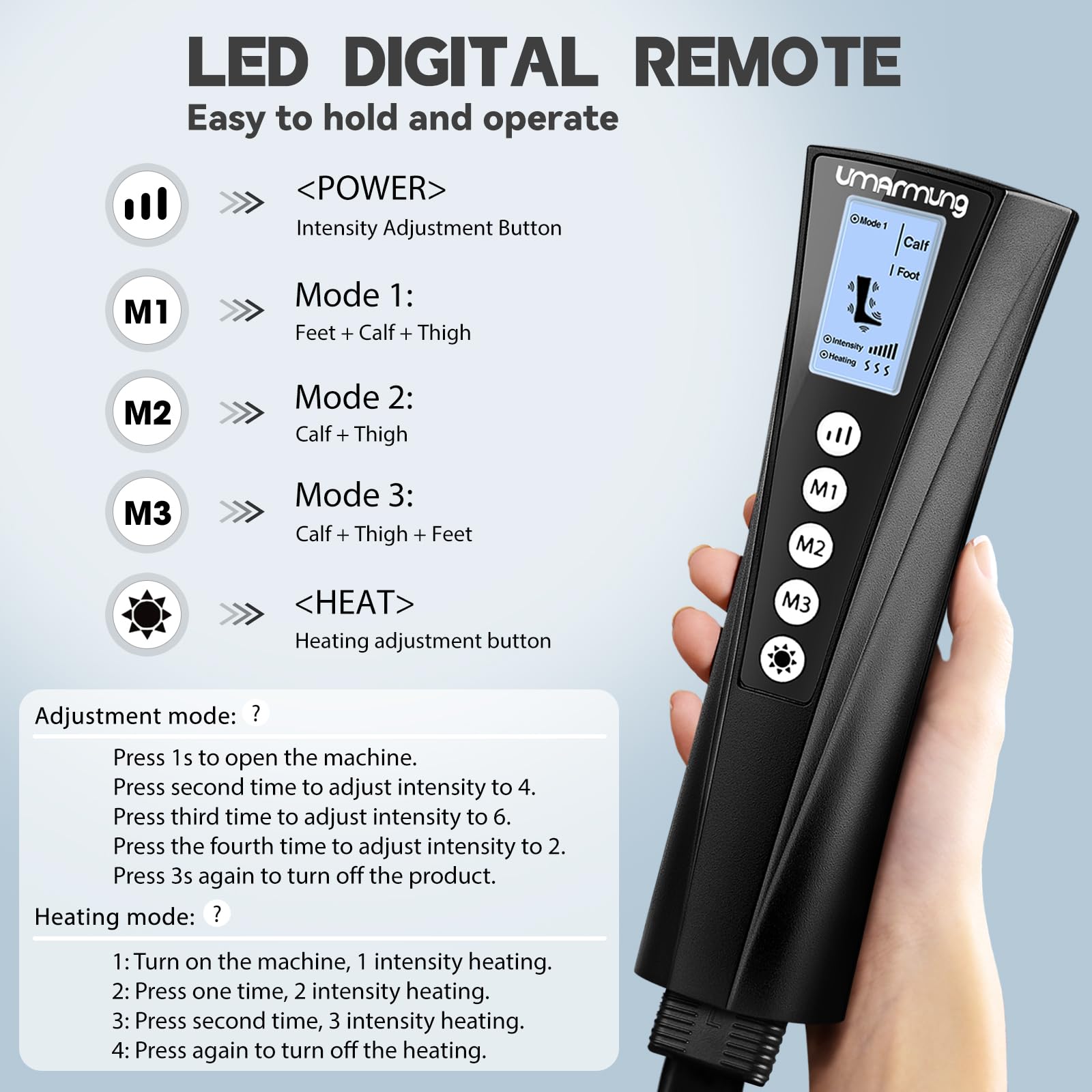 Electric Air Compression Massager with Heat for Foot, Leg & Knee Pain Relief - Perfect Gifts for Men, Women, Dad & Mom on Christmas, Birthday, Mother's Day & Father's Day - Helps with Varicose Veins, Muscle Fatigue, Cramps, Swelling & Edema - Ideal for Home Use, Office Relaxation & Post-Workout Recovery